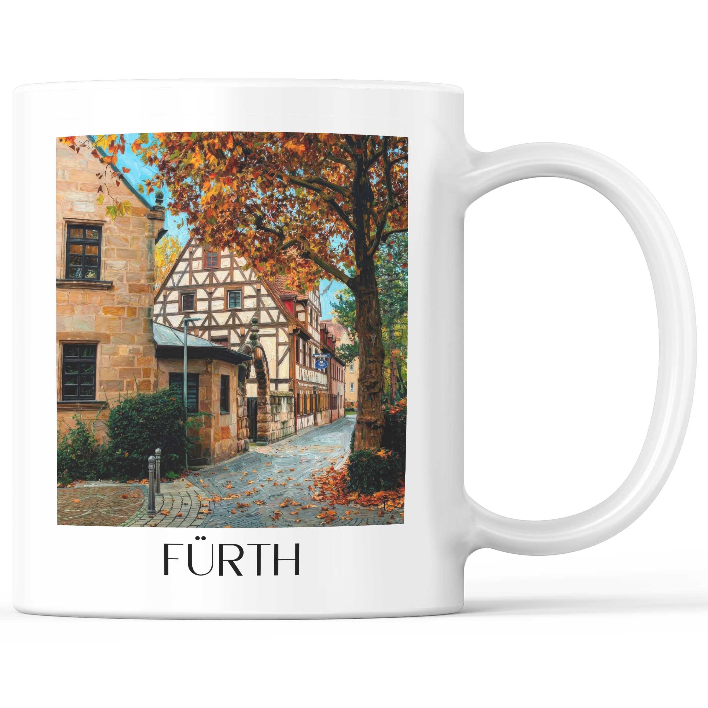 Fürth - Deutschland Becher - Kaffeetasse im Ölgemälde Stil