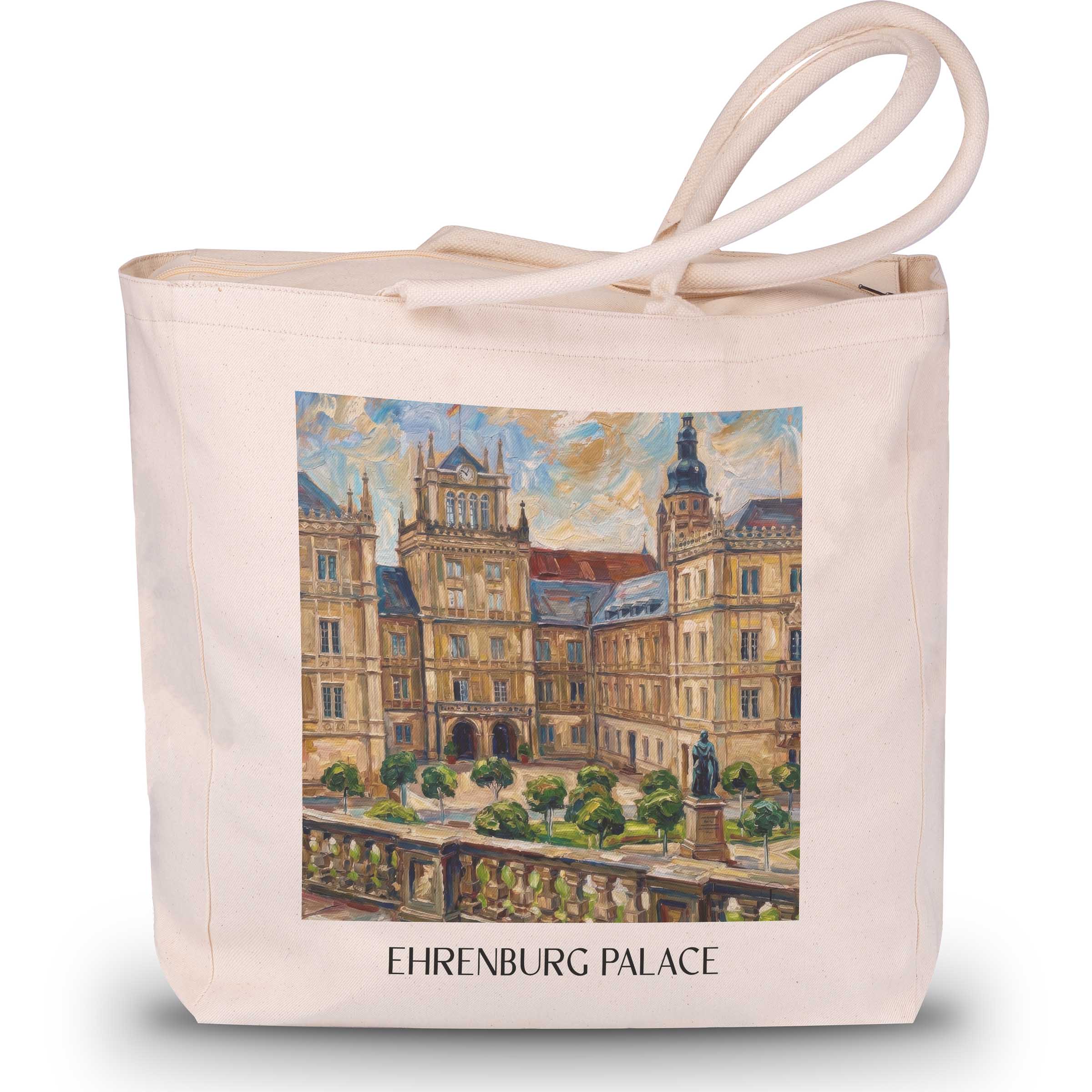 Schloss Ehrenburg Shopping Tasche - Coburg - Deutschland Tote Bag - Einkaufstasche im Ölgemälde Stil