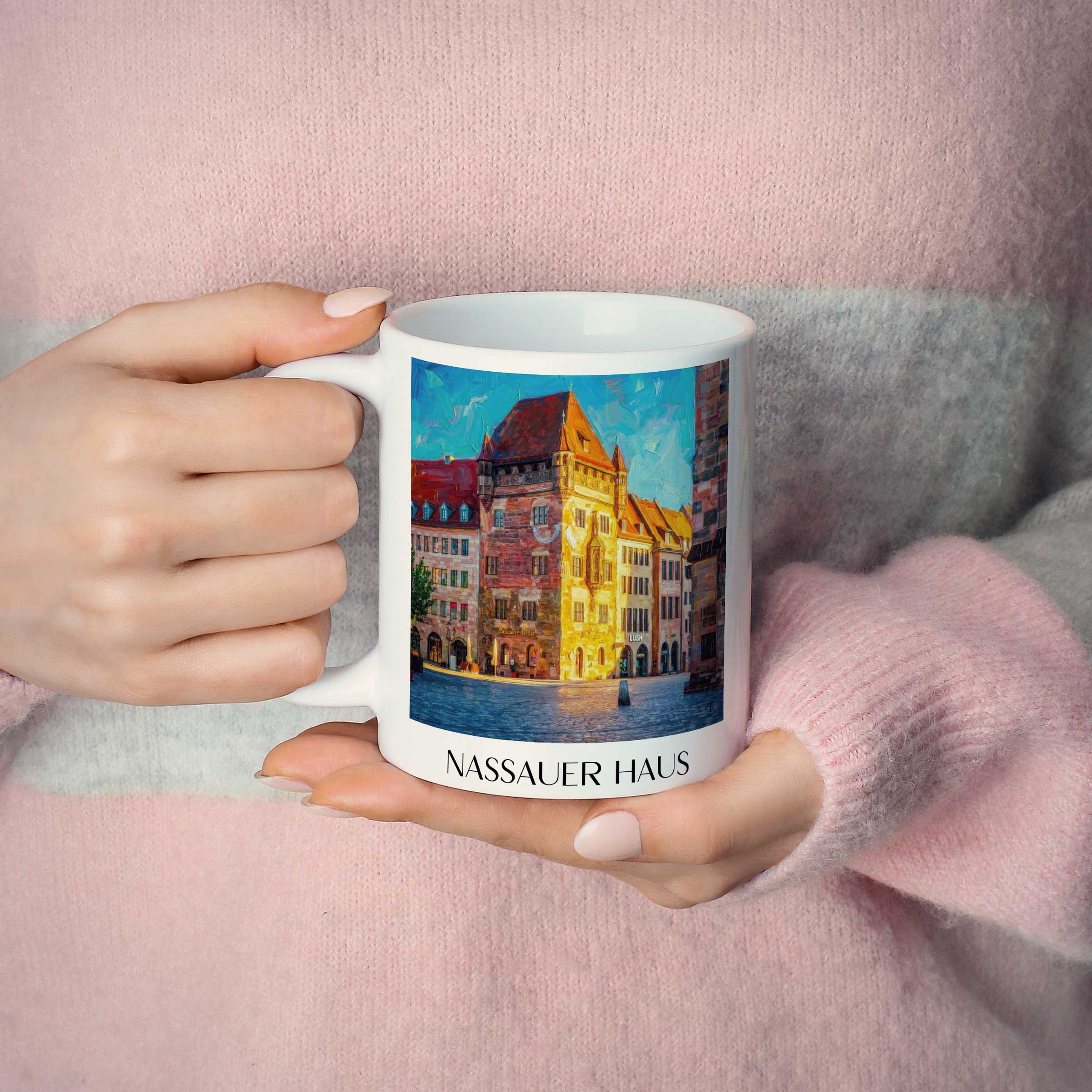 nassauer-haus-nürnberg-deutschland-kaffeebecher-oil-painting-oelgemaelde