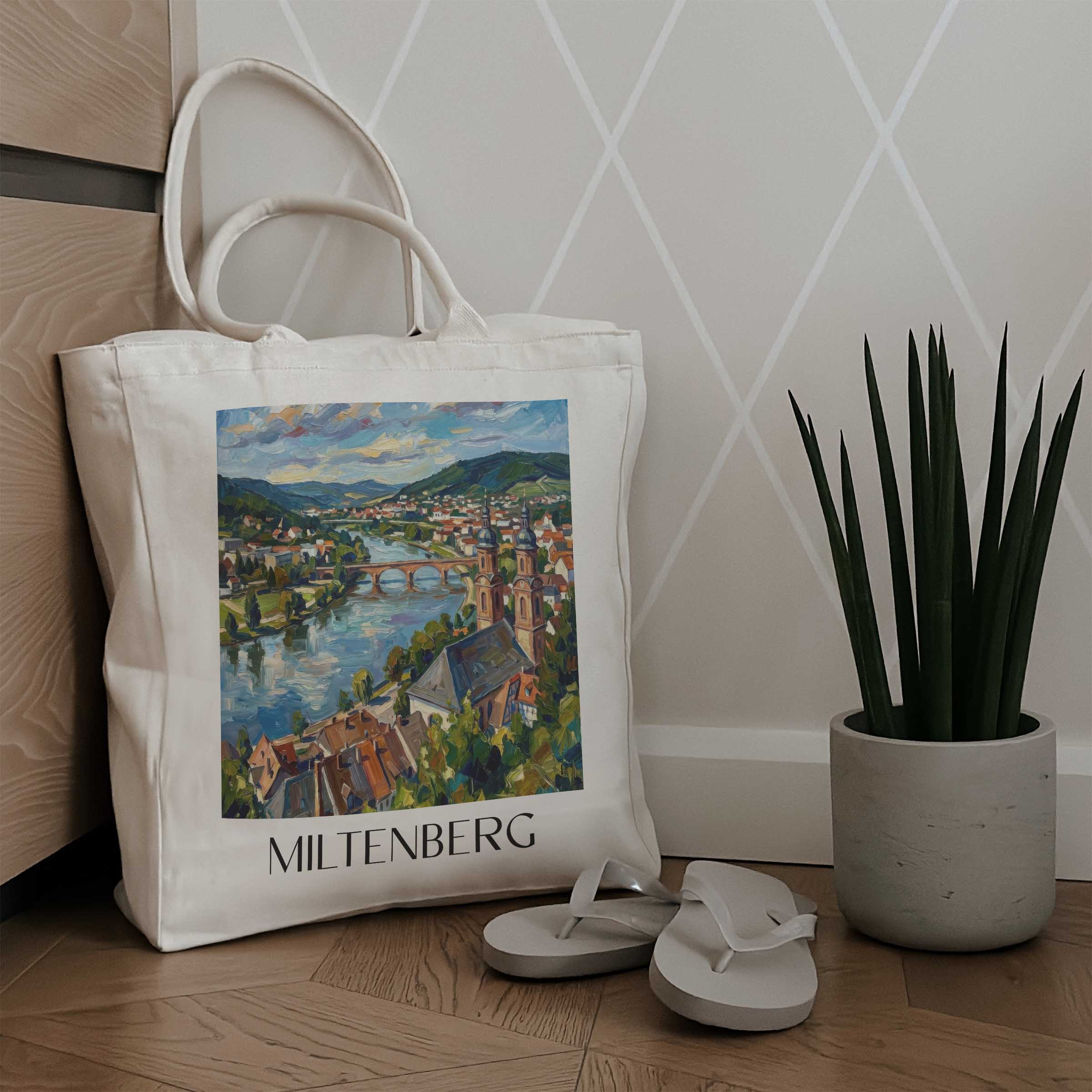 miltenberg-deutschland-einkaufstasche-oil-painting-oelgemaelde