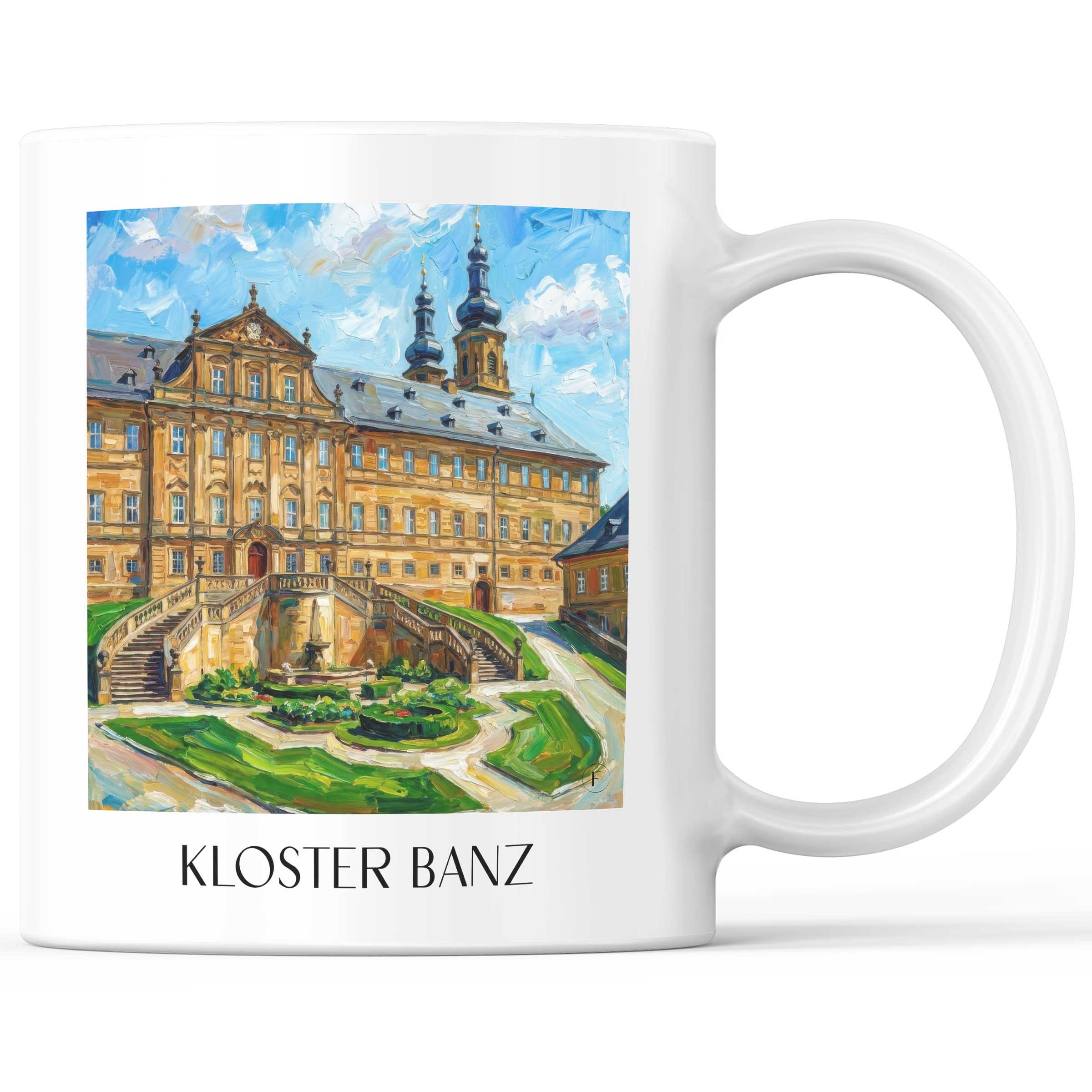 Kloster Banz - Deutschland Becher - Kaffeetasse im Ölgemälde Stil