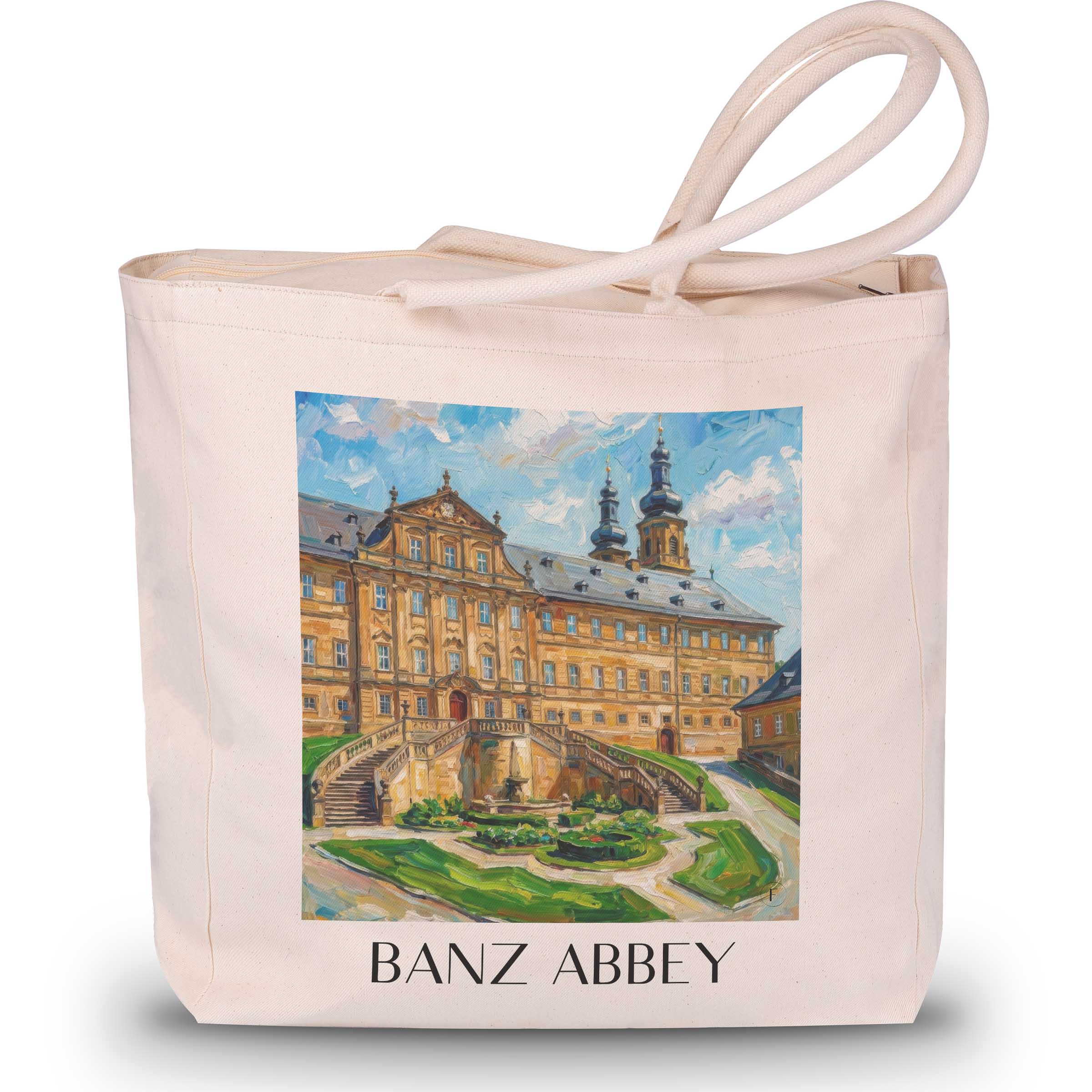 Kloster Banz - Deutschland Tote Bag - Einkaufstasche im Ölgemälde Stil