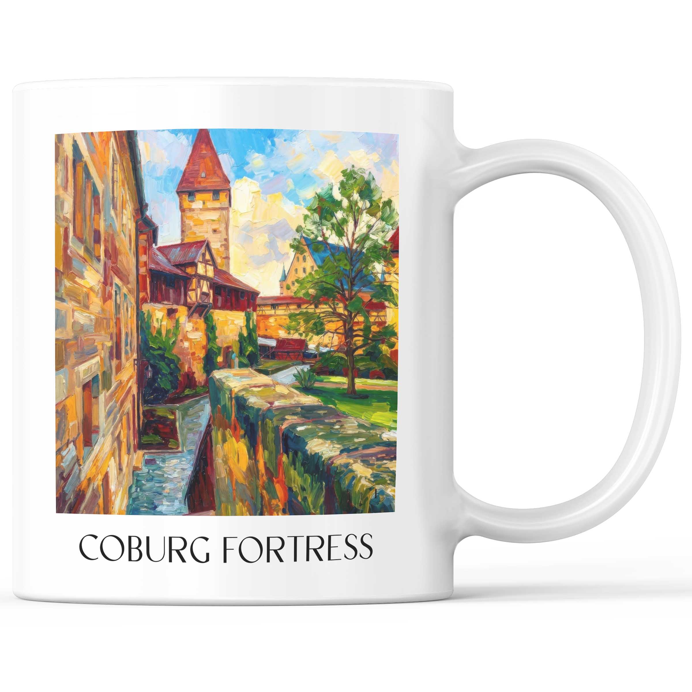 Veste Coburg - Deutschland Becher - Kaffeetasse im Ölgemälde Stil