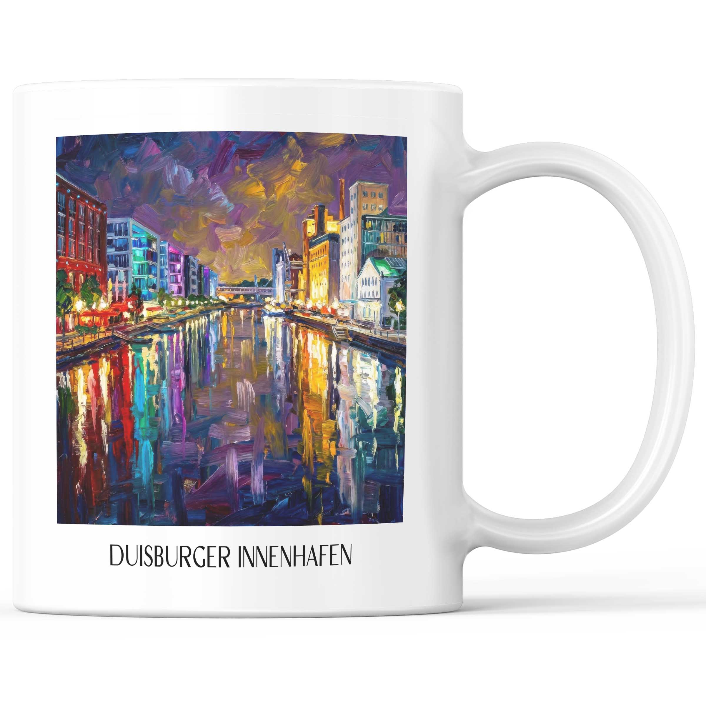 innenhafen-duisburg-deutschland-kaffeebecher-oil-painting-oelgemaelde