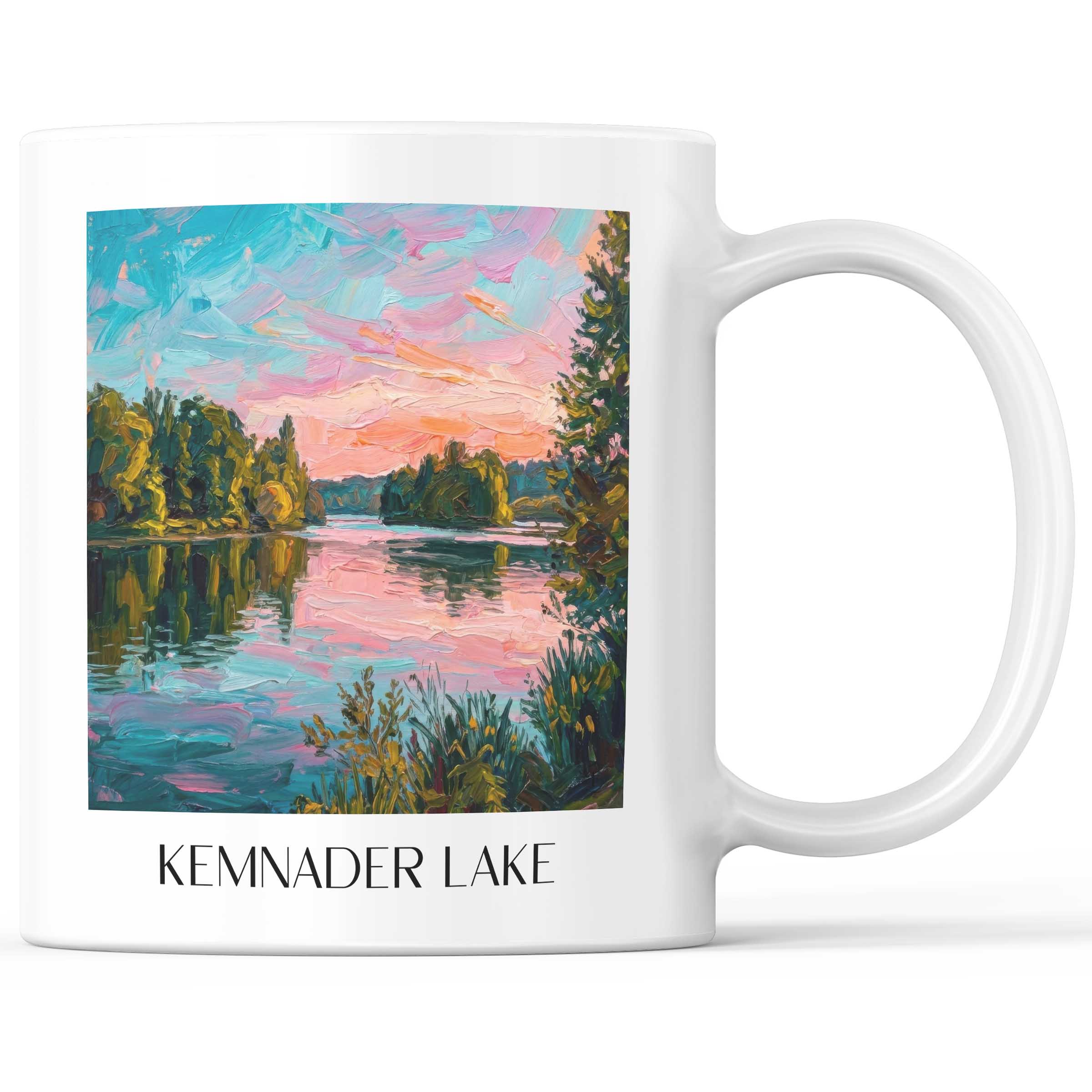 Kemnader See Kaffeebecher - Bochum - Deutschland Becher - Kaffeetasse im Ölgemälde Stil