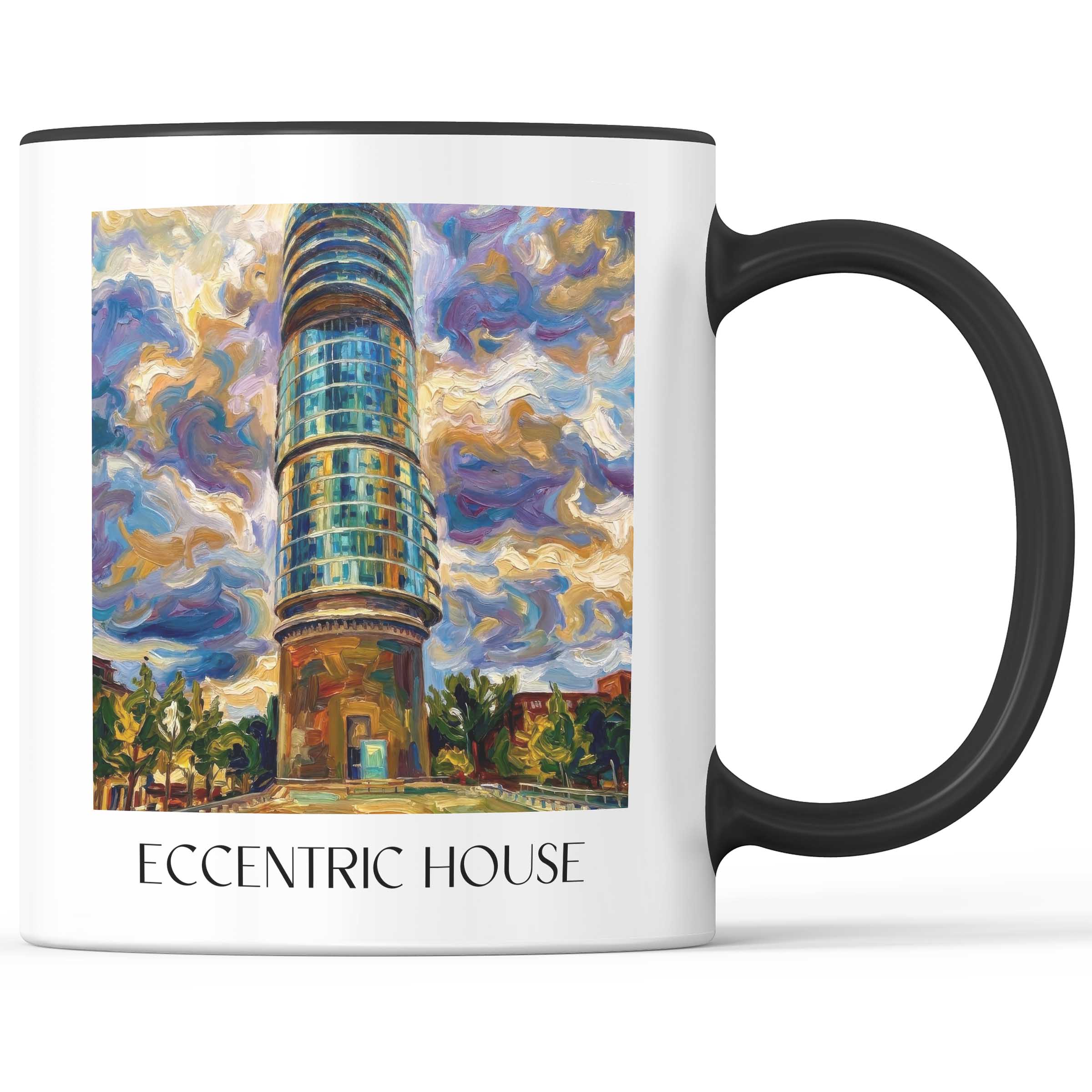 Exzenterhaus Kaffeebecher - Bochum - Deutschland Becher - Kaffeetasse im Ölgemälde Stil
