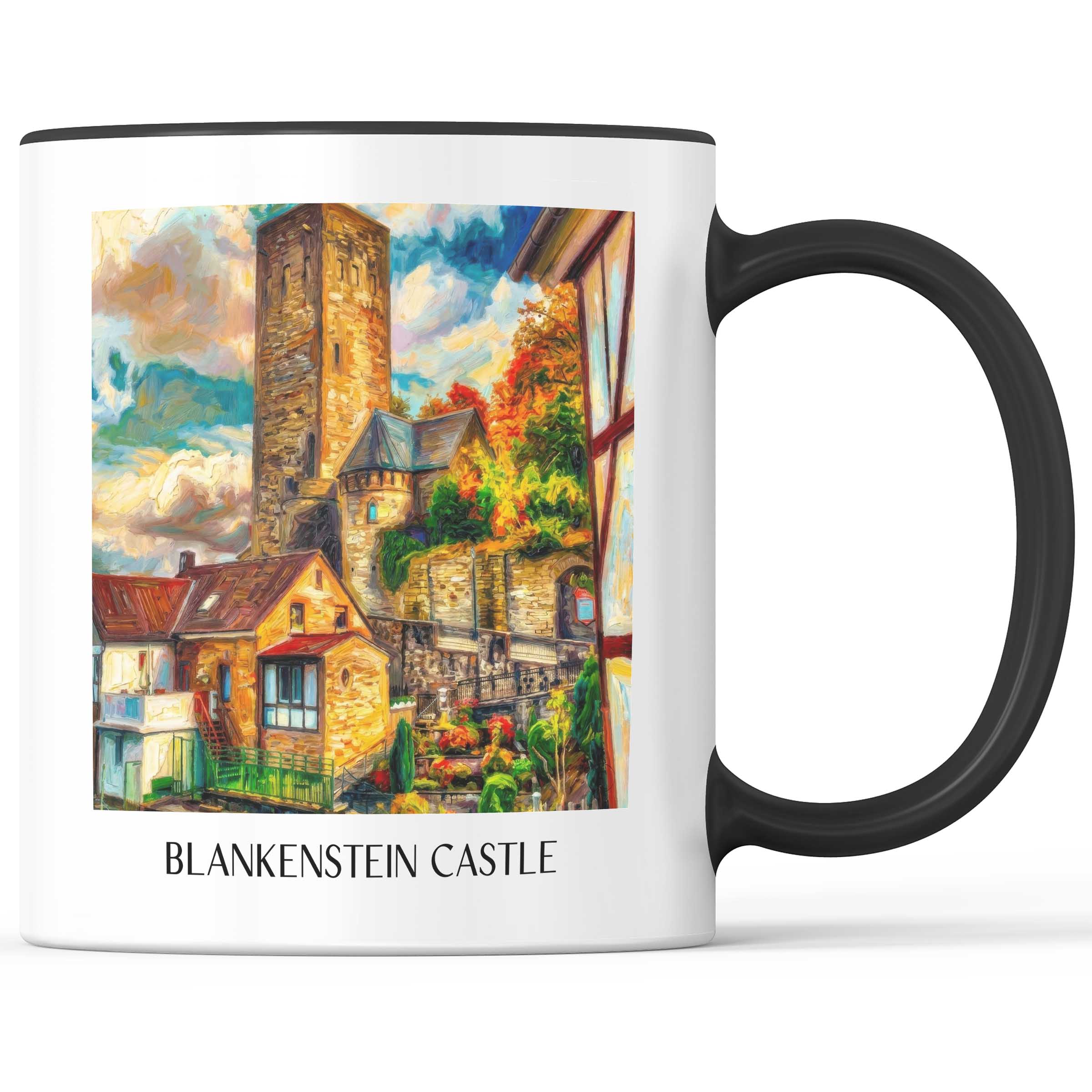 Burg Blankenstein Kaffeebecher - Hattingen - Deutschland Becher - Kaffeetasse im Ölgemälde Stil