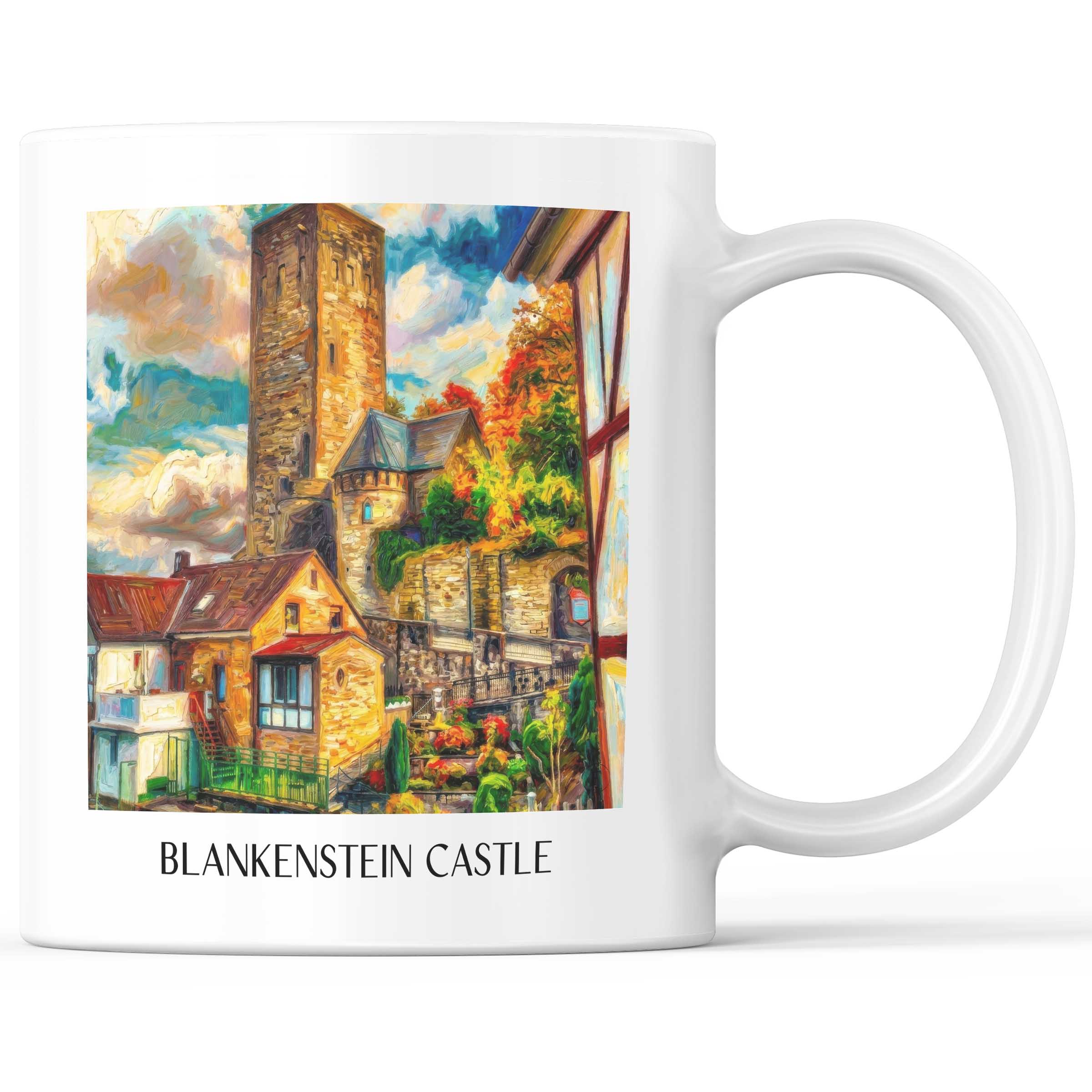 Burg Blankenstein Kaffeebecher - Hattingen - Deutschland Becher - Kaffeetasse im Ölgemälde Stil