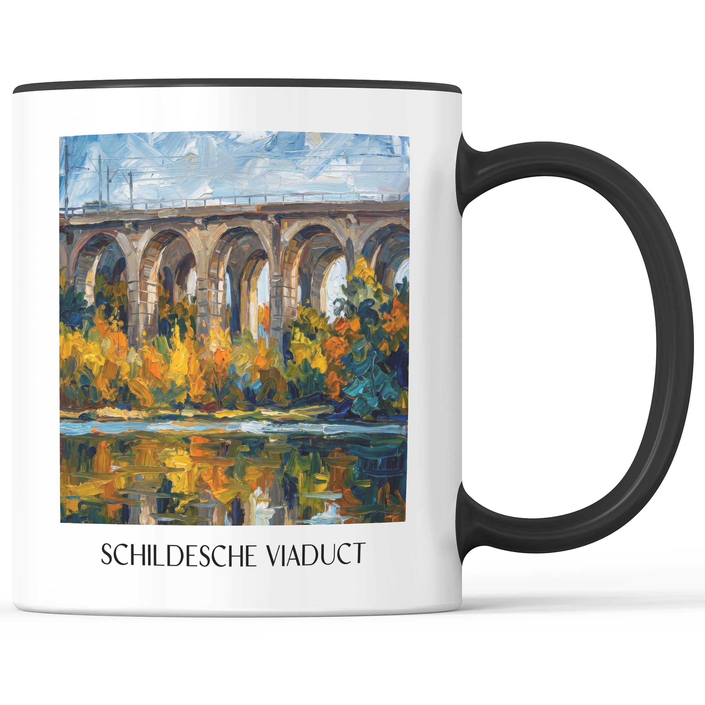 Schildescher Viadukt Kaffeebecher - Bielefeld - Deutschland Becher - Kaffeetasse im Ölgemälde Stil