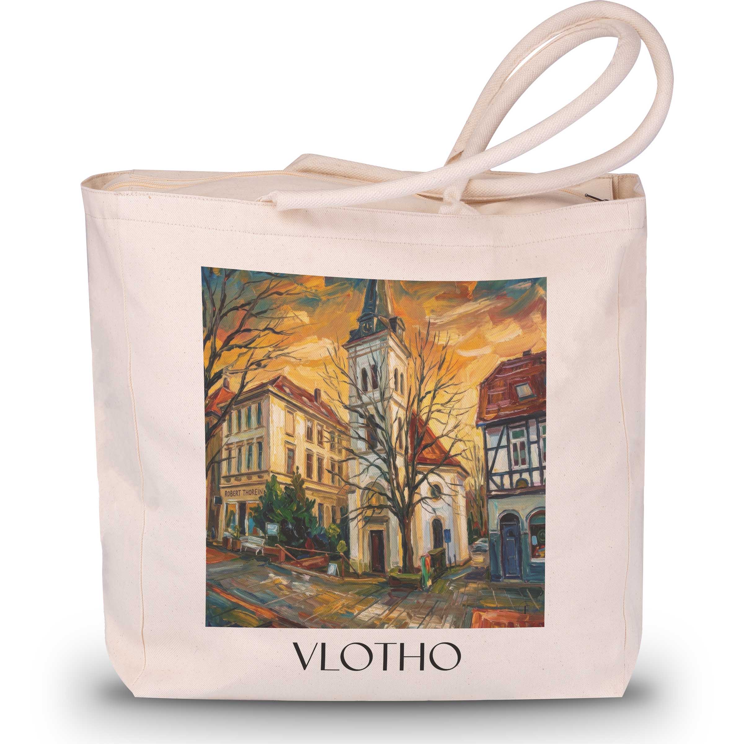 vlotho-herford-deutschland-einkaufstasche-oil-painting-oelgemaelde