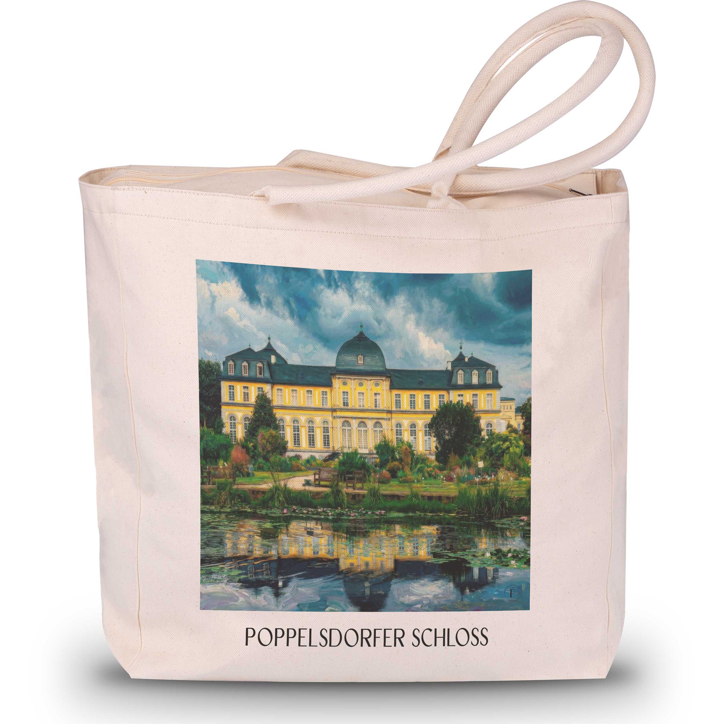 poppelsdorfer-schloss-bonn-deutschland-einkaufstasche-oil-painting-oelgemaelde