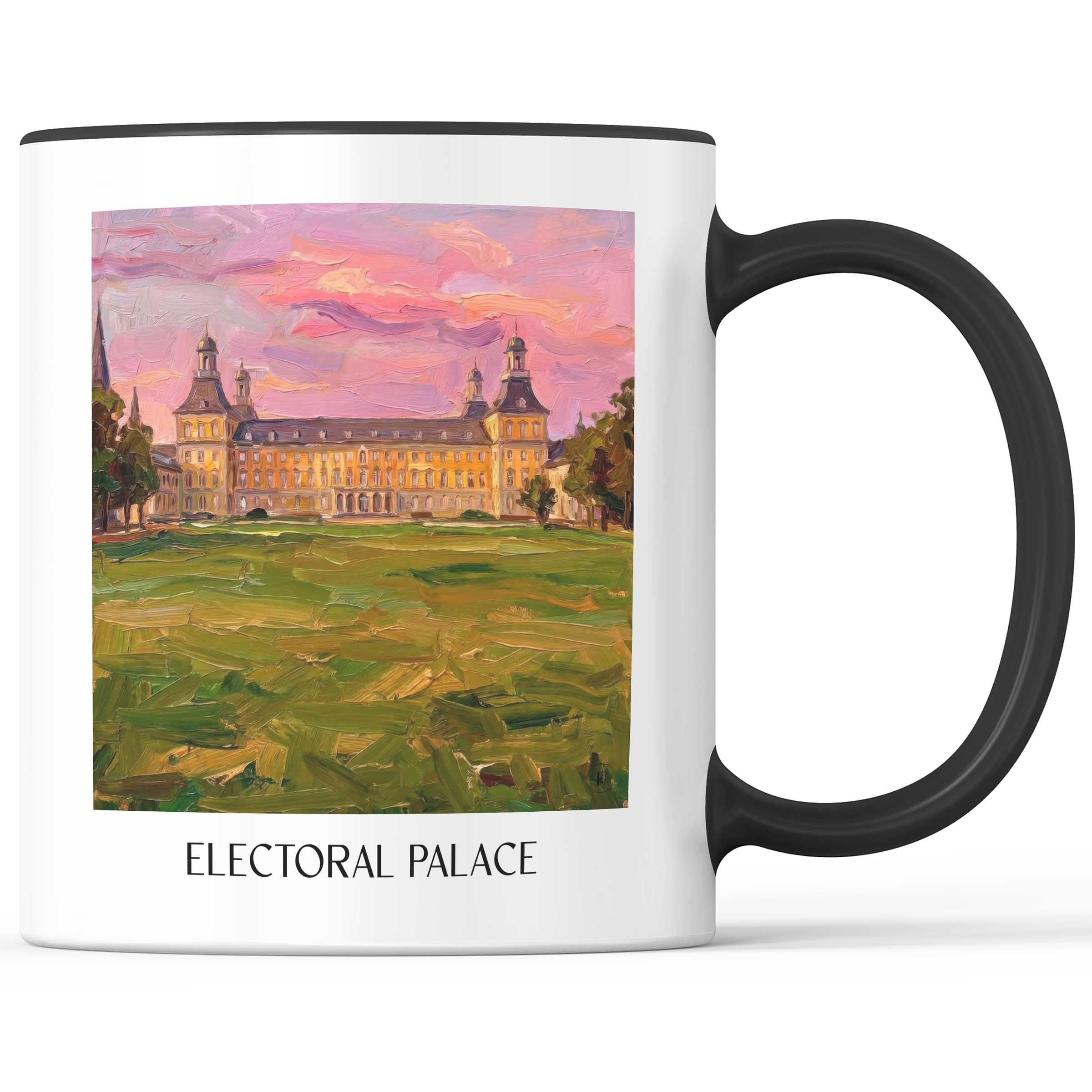Kurfürstliches Schloss Kaffeebecher - Bonn - Deutschland Becher - Kaffeetasse im Ölgemälde Stil