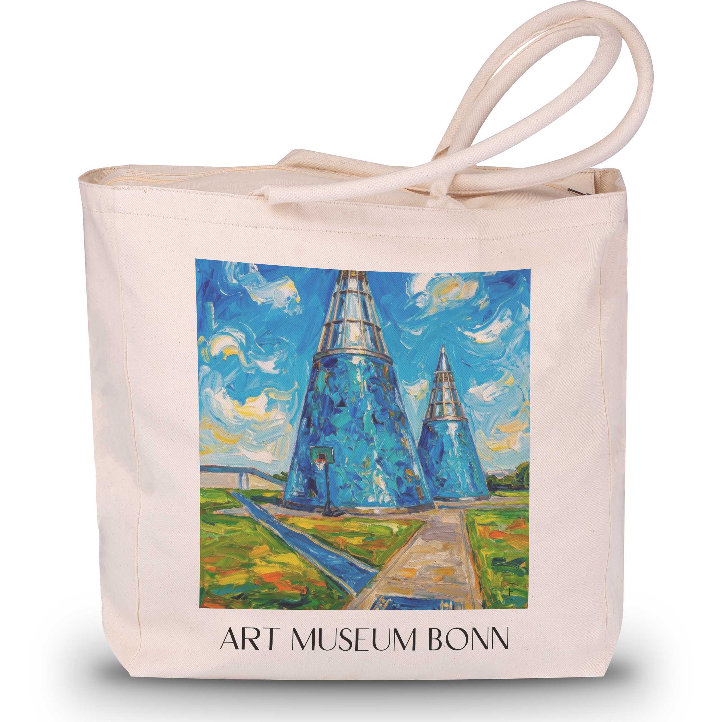 Kunstmuseum Shopping Tasche - Bonn - Deutschland Tote Bag - Einkaufstasche im Ölgemälde Stil