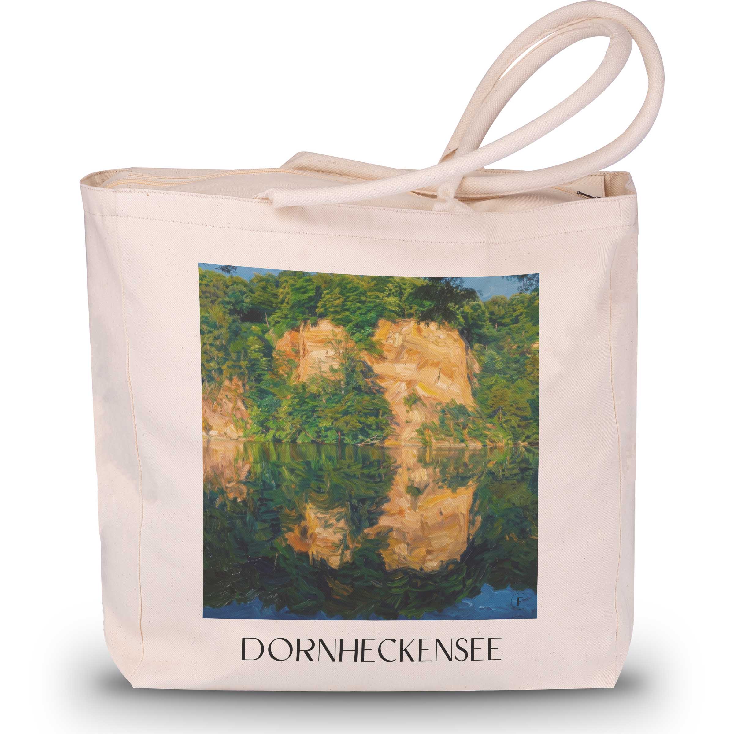Dornheckensee Shopping Tasche - Bonn - Deutschland Tote Bag - Einkaufstasche im Ölgemälde Stil