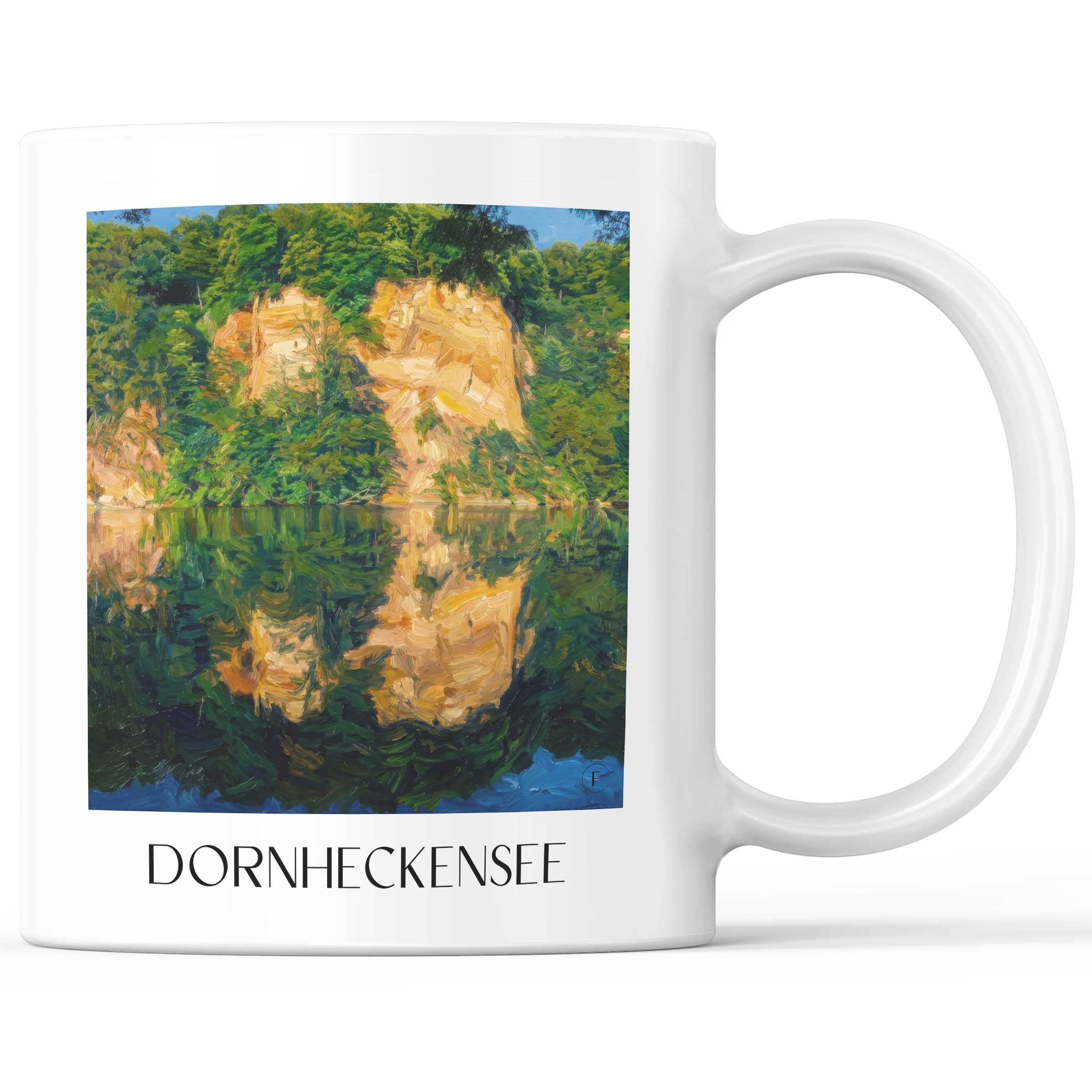 Dornheckensee Kaffeebecher - Bonn - Deutschland Becher - Kaffeetasse im Ölgemälde Stil