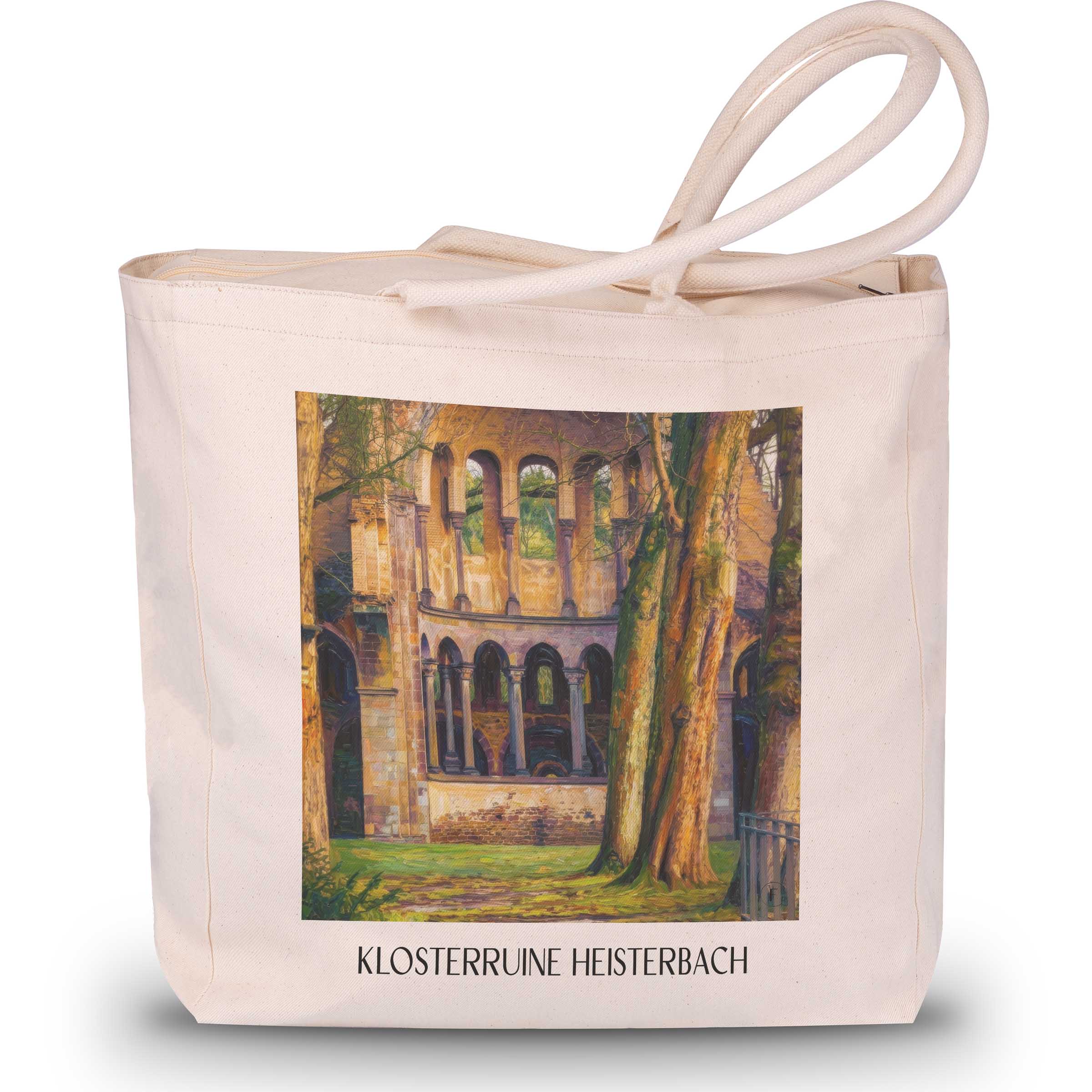 klosterruine-heisterbach-königswinter-deutschland-einkaufstasche-oil-painting-oelgemaelde
