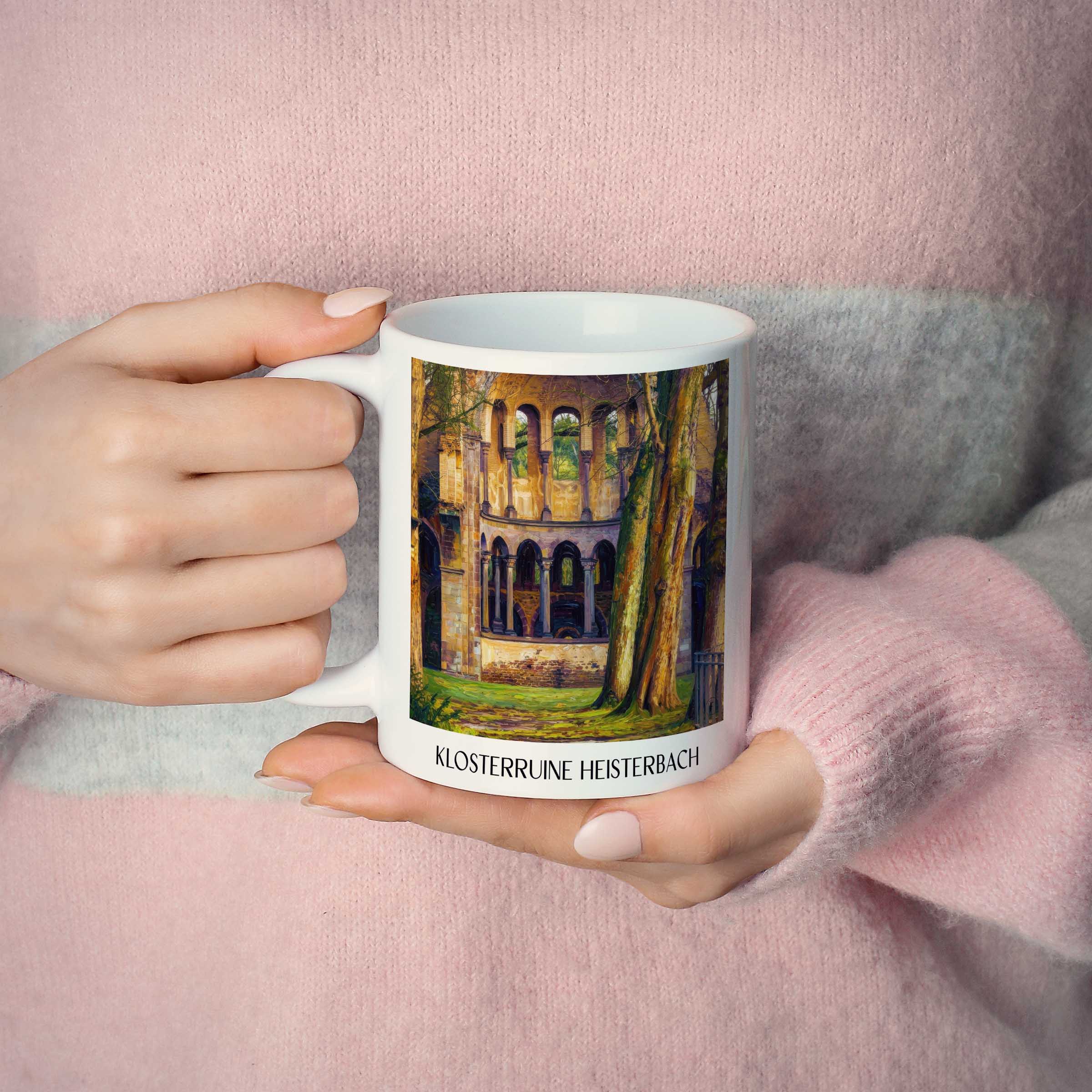 klosterruine-heisterbach-königswinter-deutschland-kaffeebecher-oil-painting-oelgemaelde