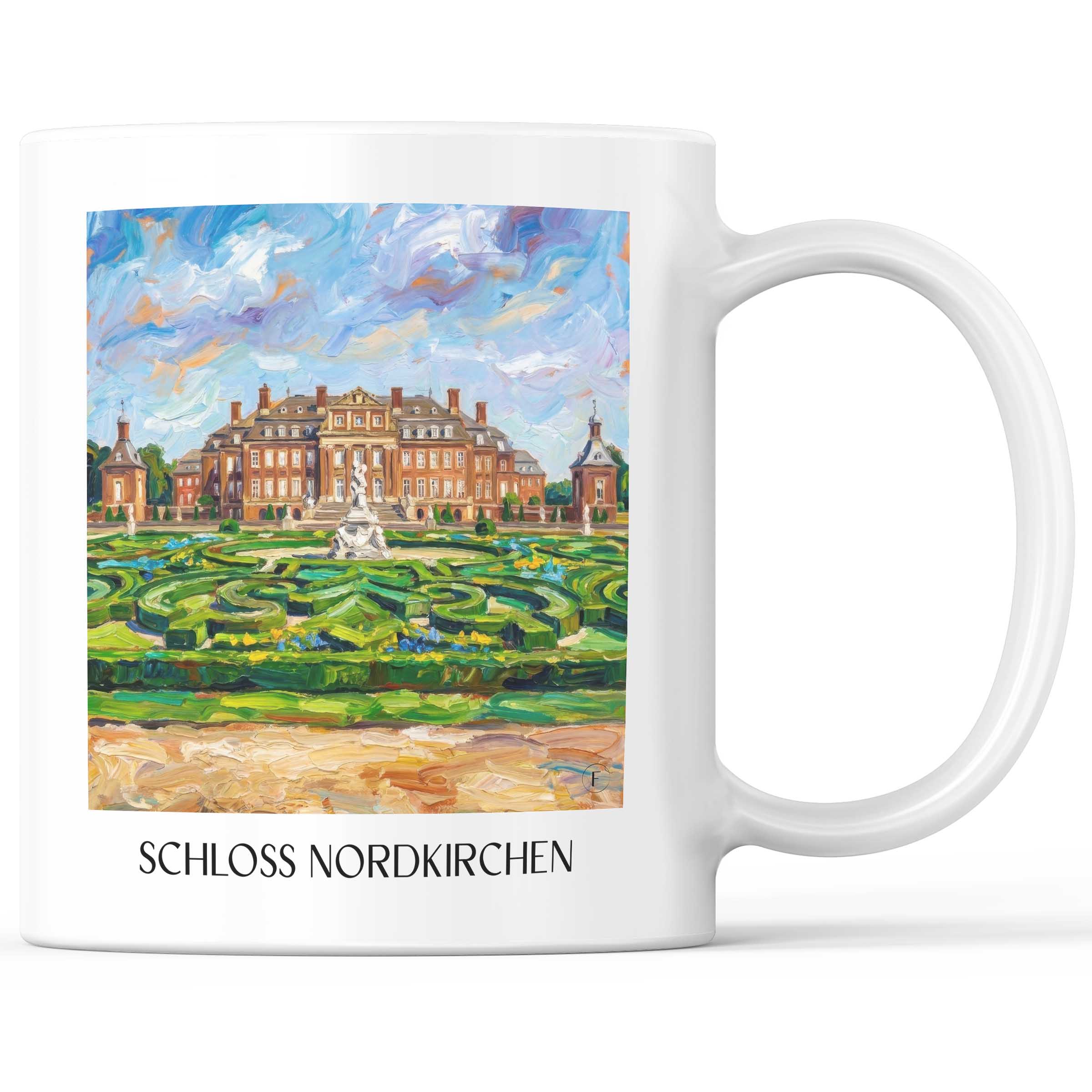 schloss-nordkirchen-münsterland-deutschland-kaffeebecher-oil-painting-oelgemaelde