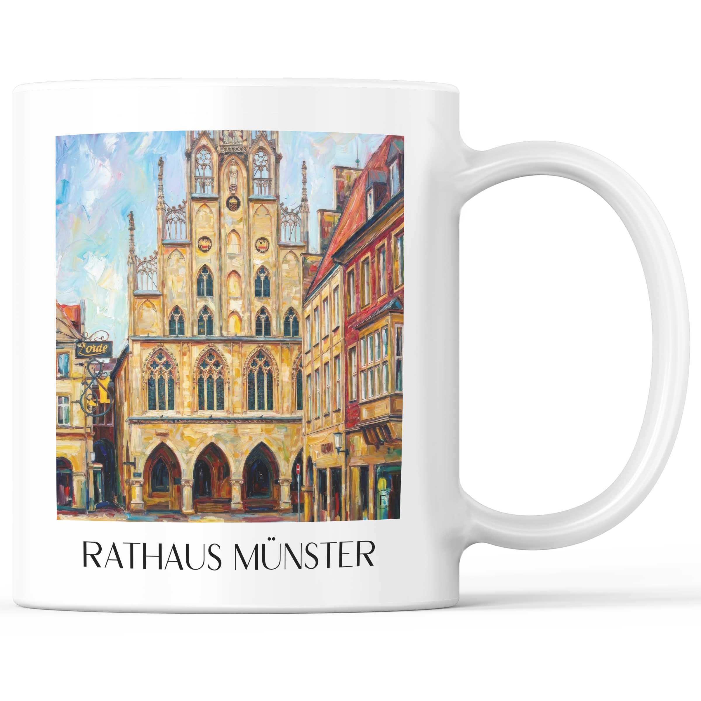 rathaus-münster-deutschland-kaffeebecher-oil-painting-oelgemaelde