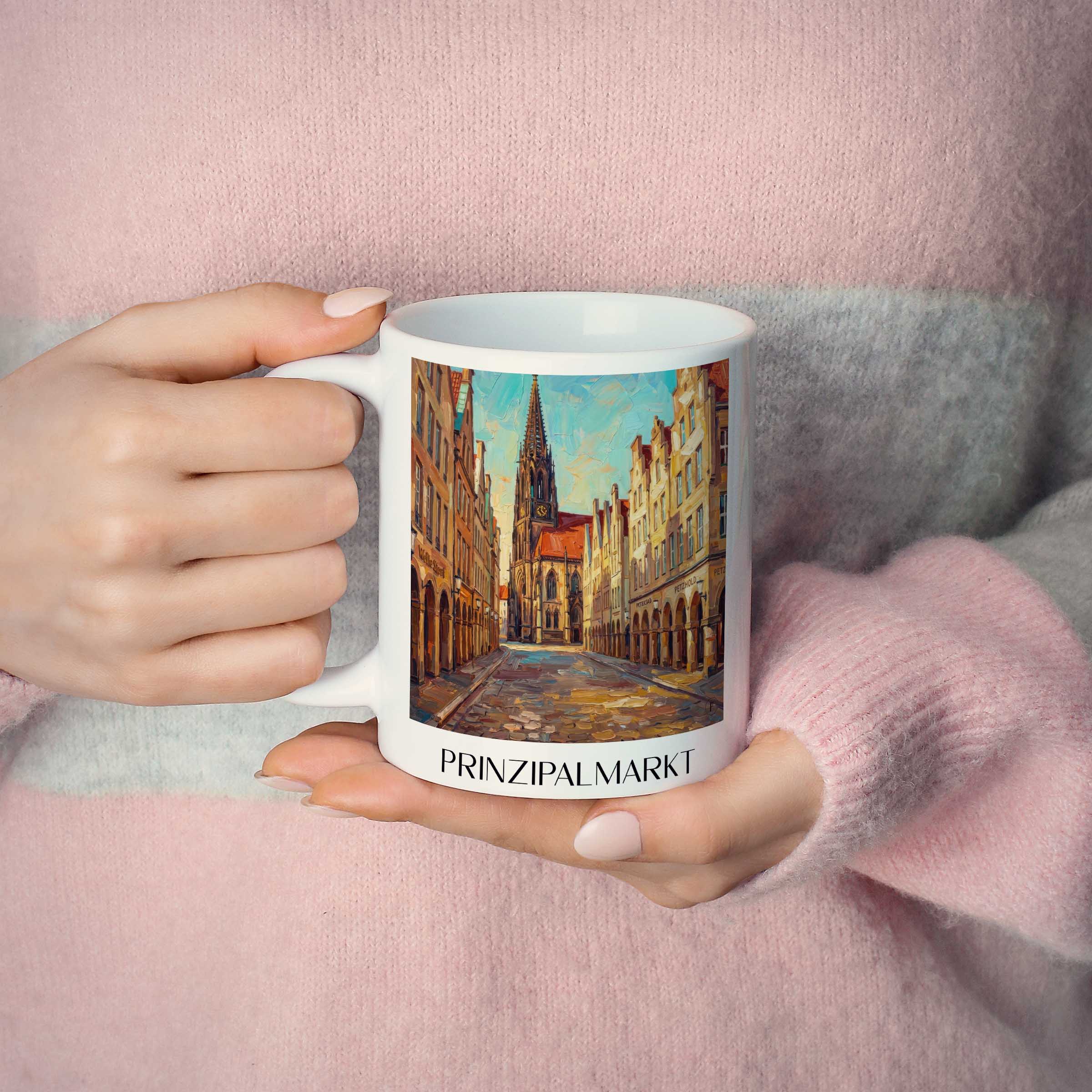 prinzipalmarkt-münster-deutschland-kaffeebecher-oil-painting-oelgemaelde