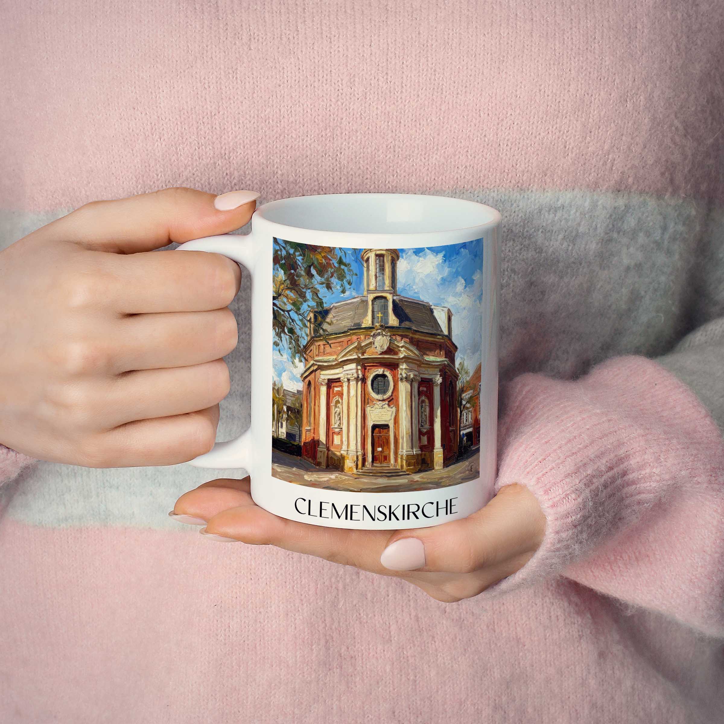 clemenskirche-münster-deutschland-kaffeebecher-oil-painting-oelgemaelde