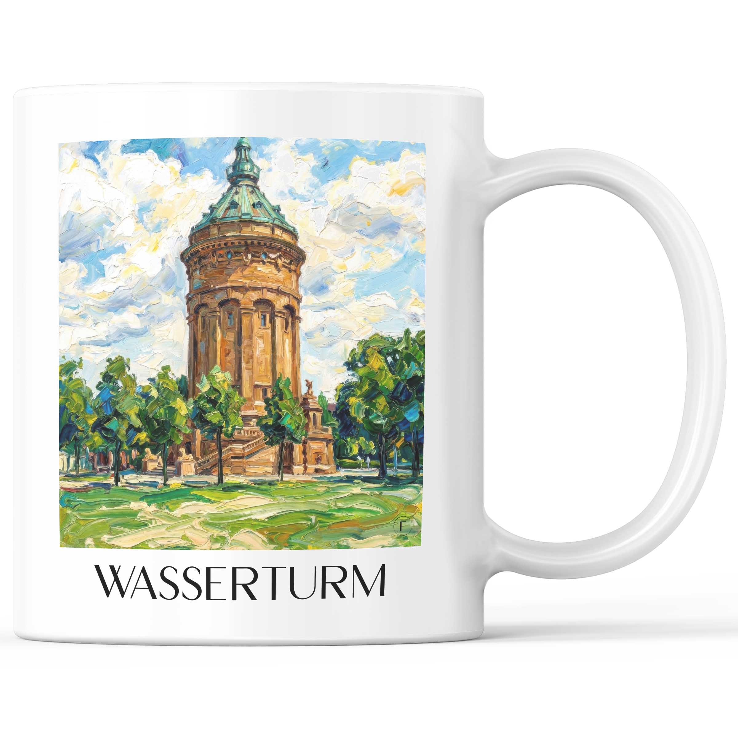 wasserturm-mannheim-deutschland-kaffeebecher-oil-painting-oelgemaelde