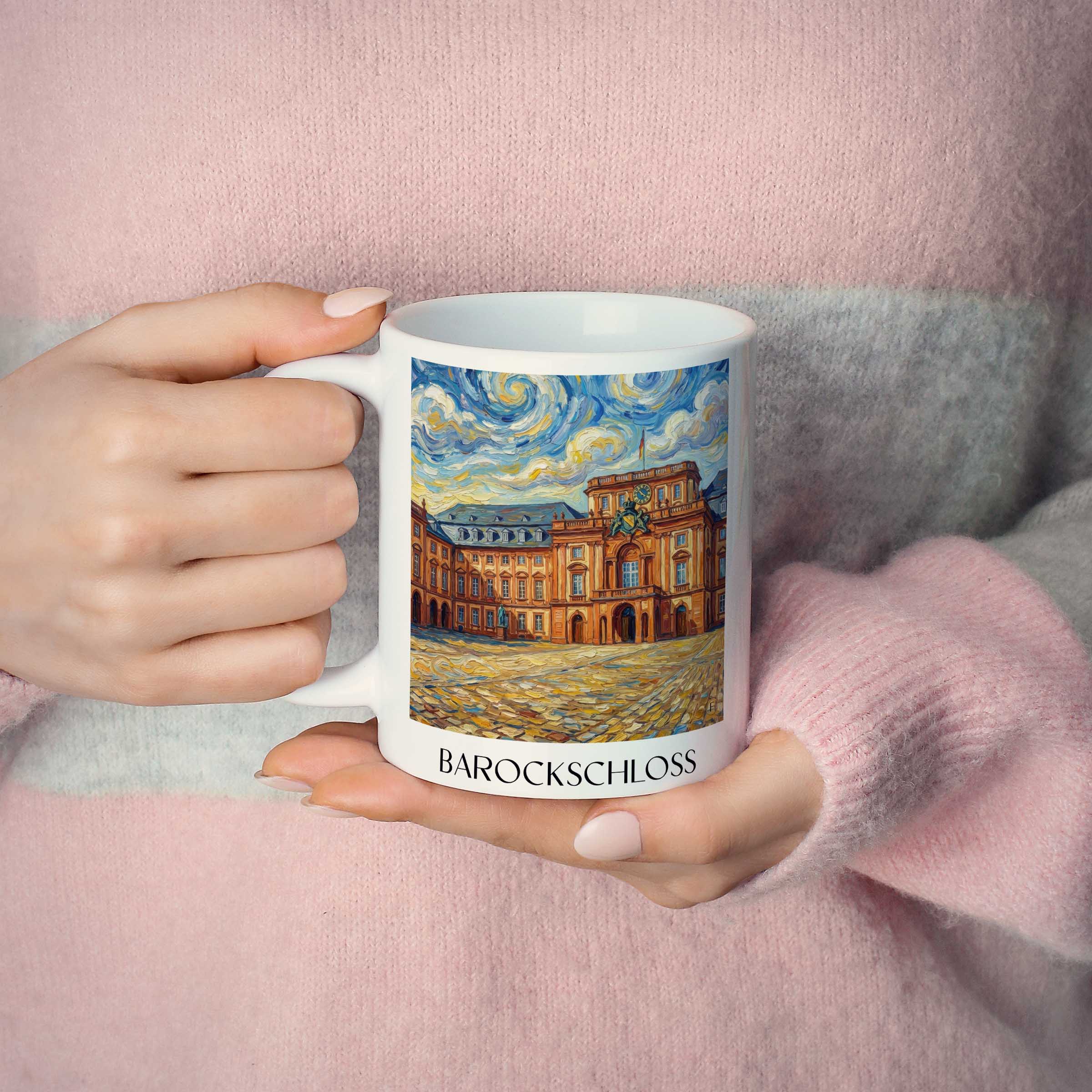 barockschloss-mannheim-deutschland-kaffeebecher-oil-painting-oelgemaelde