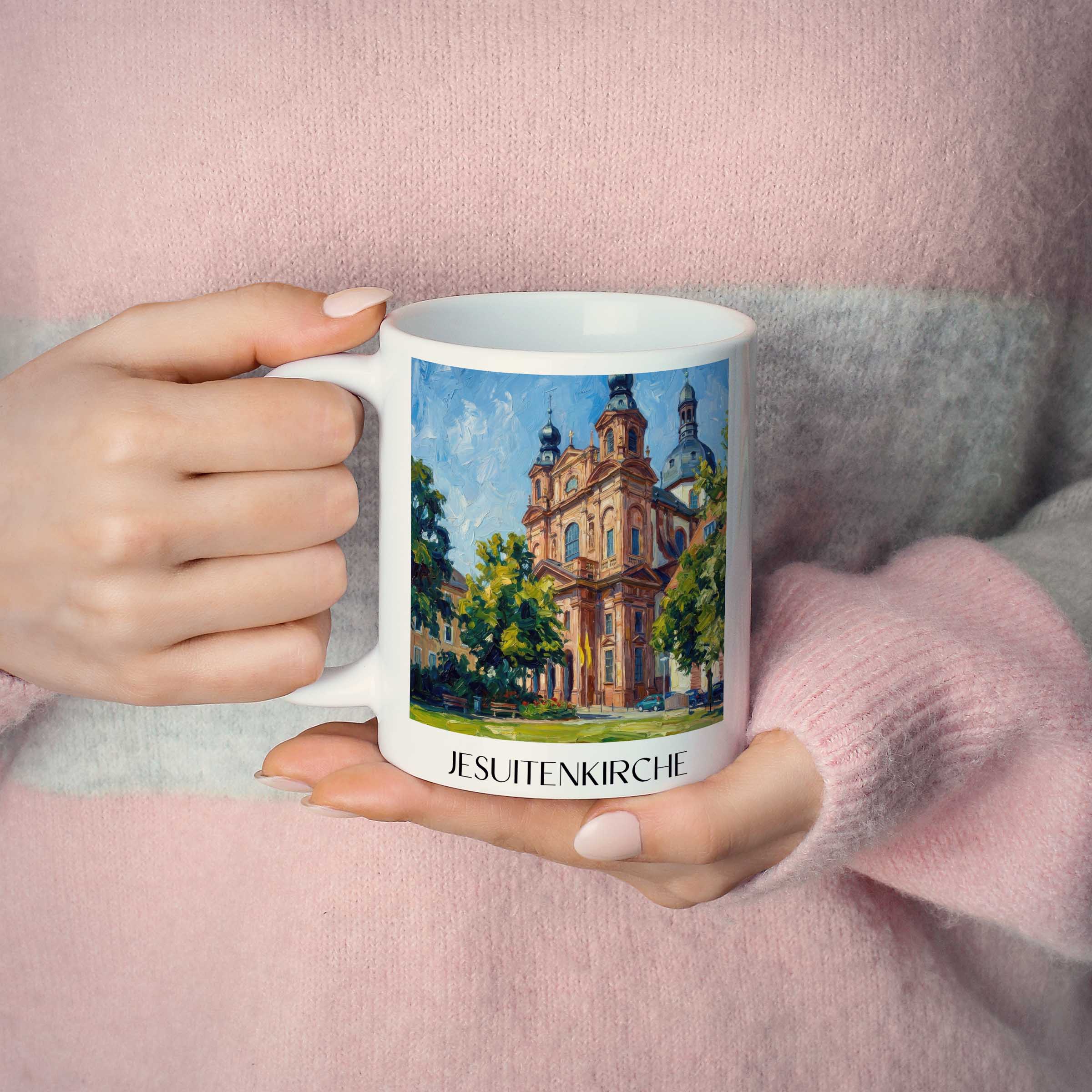jesuitenkirche-mannheim-deutschland-kaffeebecher-oil-painting-oelgemaelde