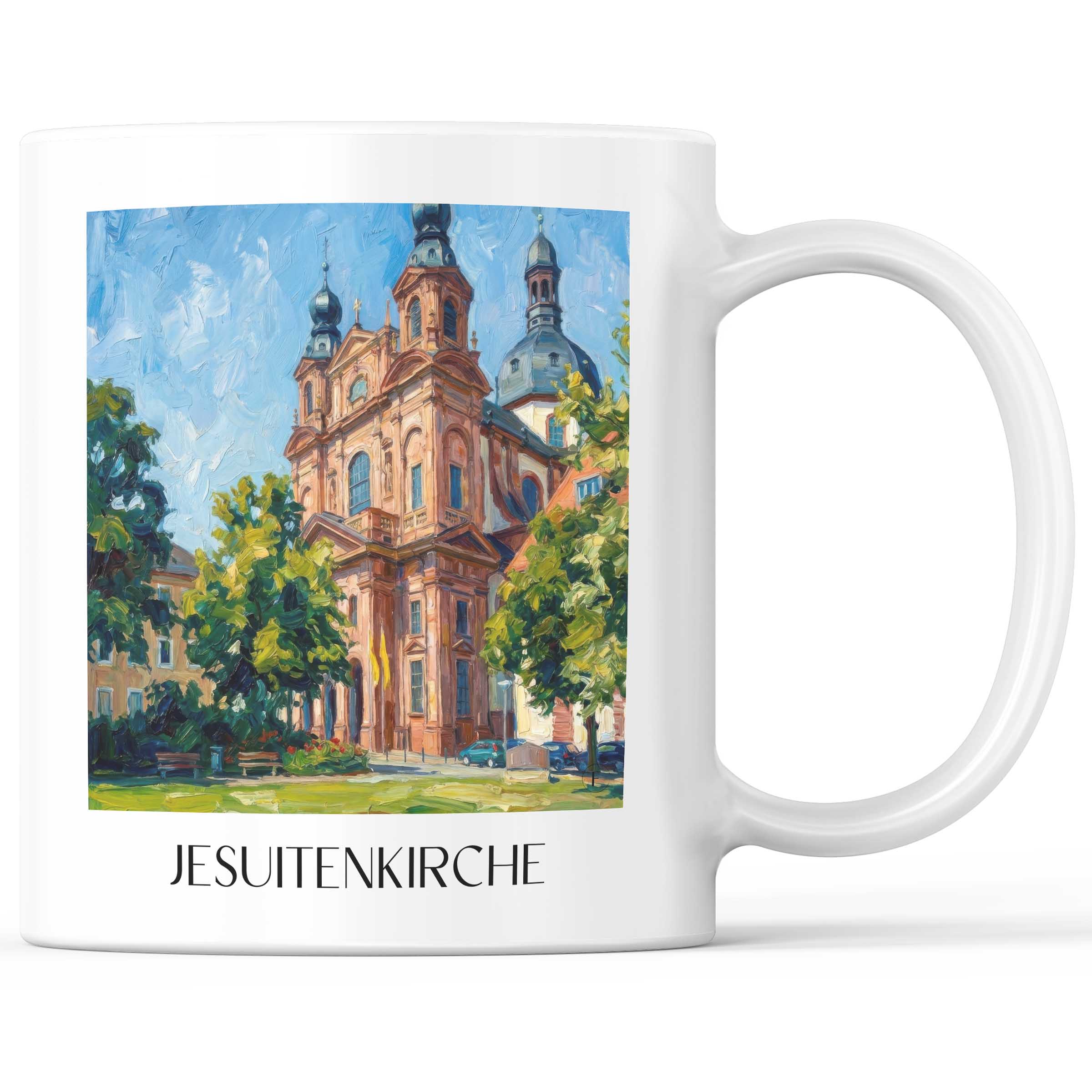 jesuitenkirche-mannheim-deutschland-kaffeebecher-oil-painting-oelgemaelde
