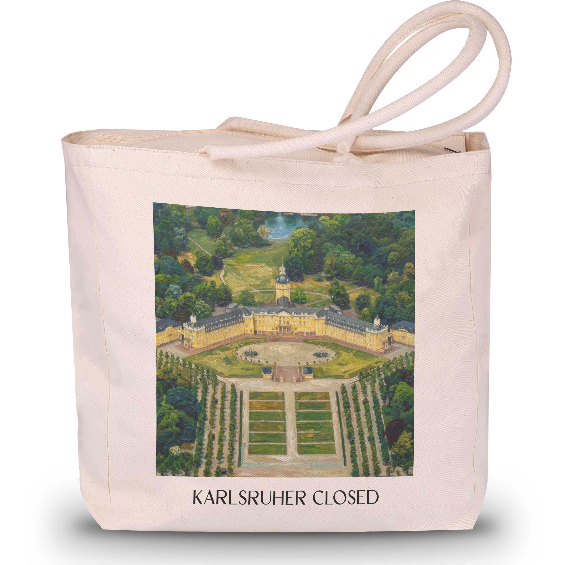 Karlsruher schloss Shopping Tasche - Baden-Württemberg - Deutschland Tote Bag - Einkaufstasche im Ölgemälde Stil