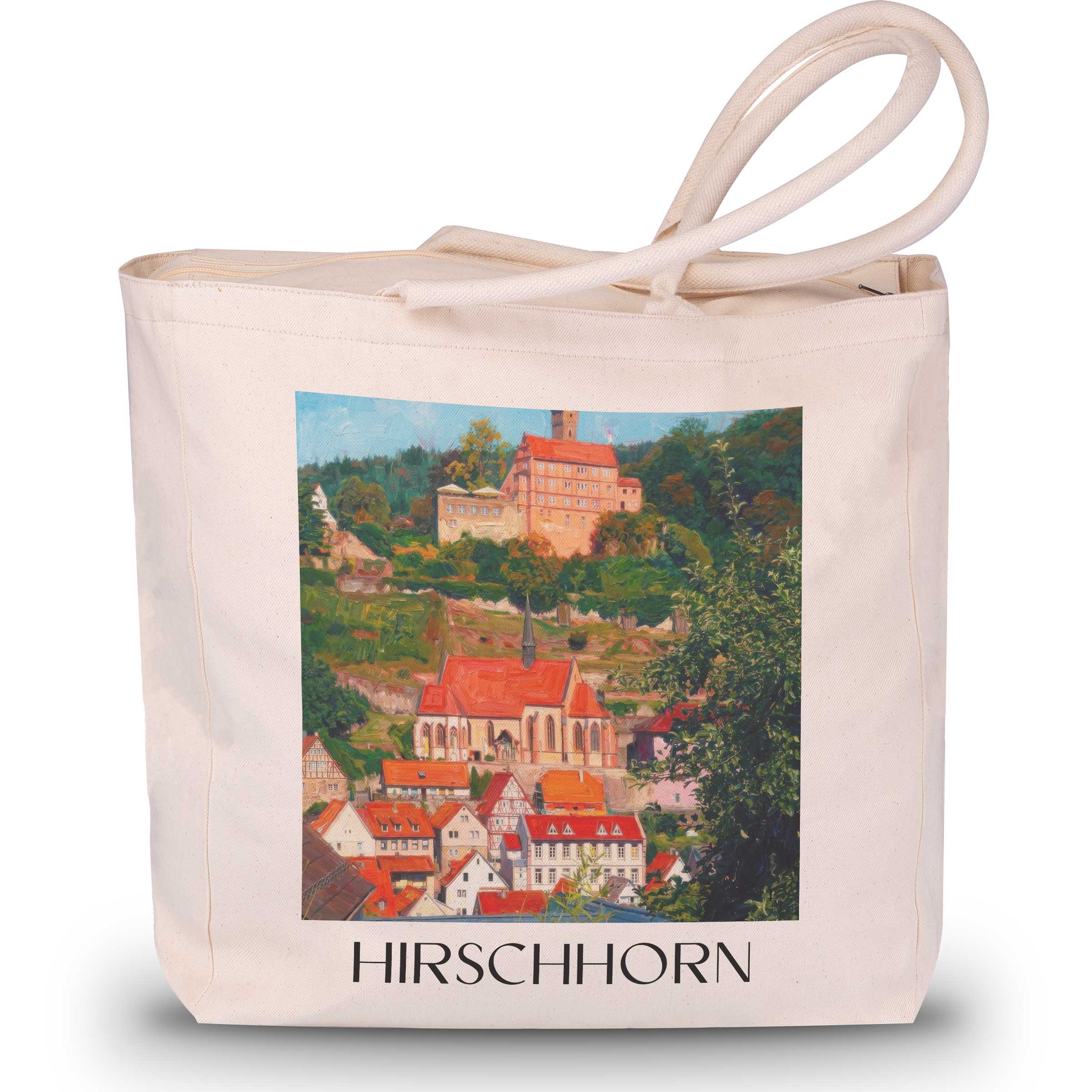 hirschhorn-odenwald-deutschland-einkaufstasche-oil-painting-oelgemaelde
