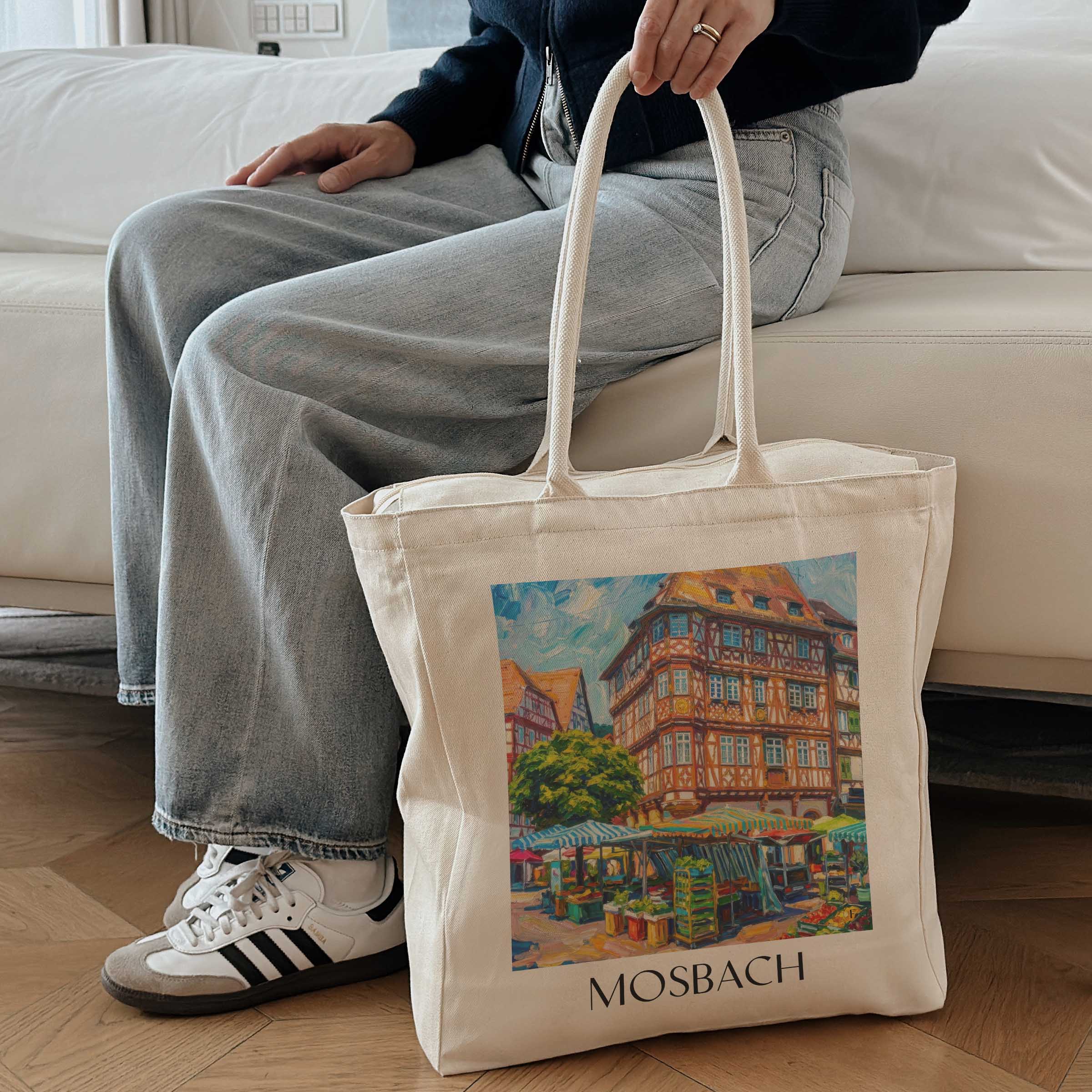 mosbach-neckartal-deutschland-einkaufstasche-oil-painting-oelgemaelde