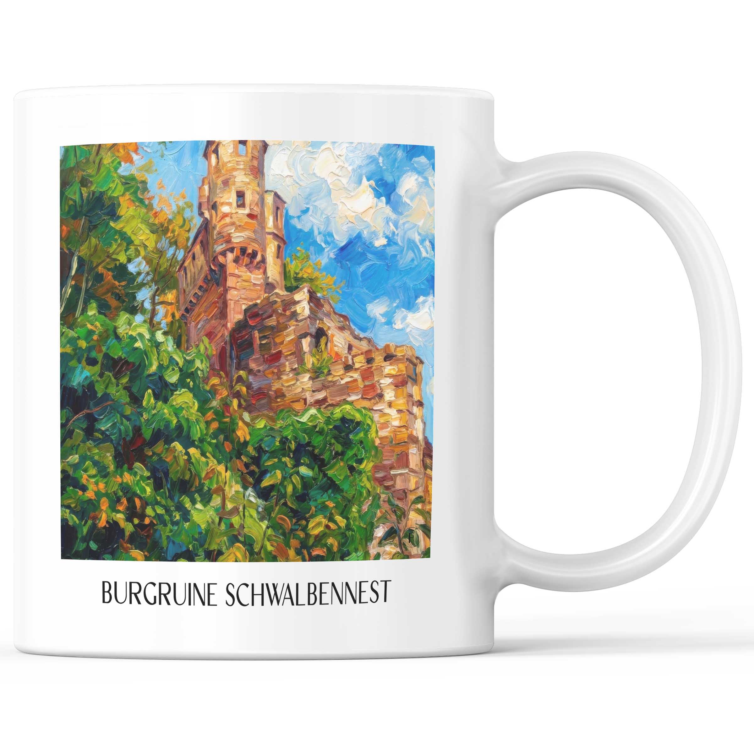 burgruine-schwalbennest-neckarsteinnach-deutschland-kaffeebecher-oil-painting-oelgemaelde