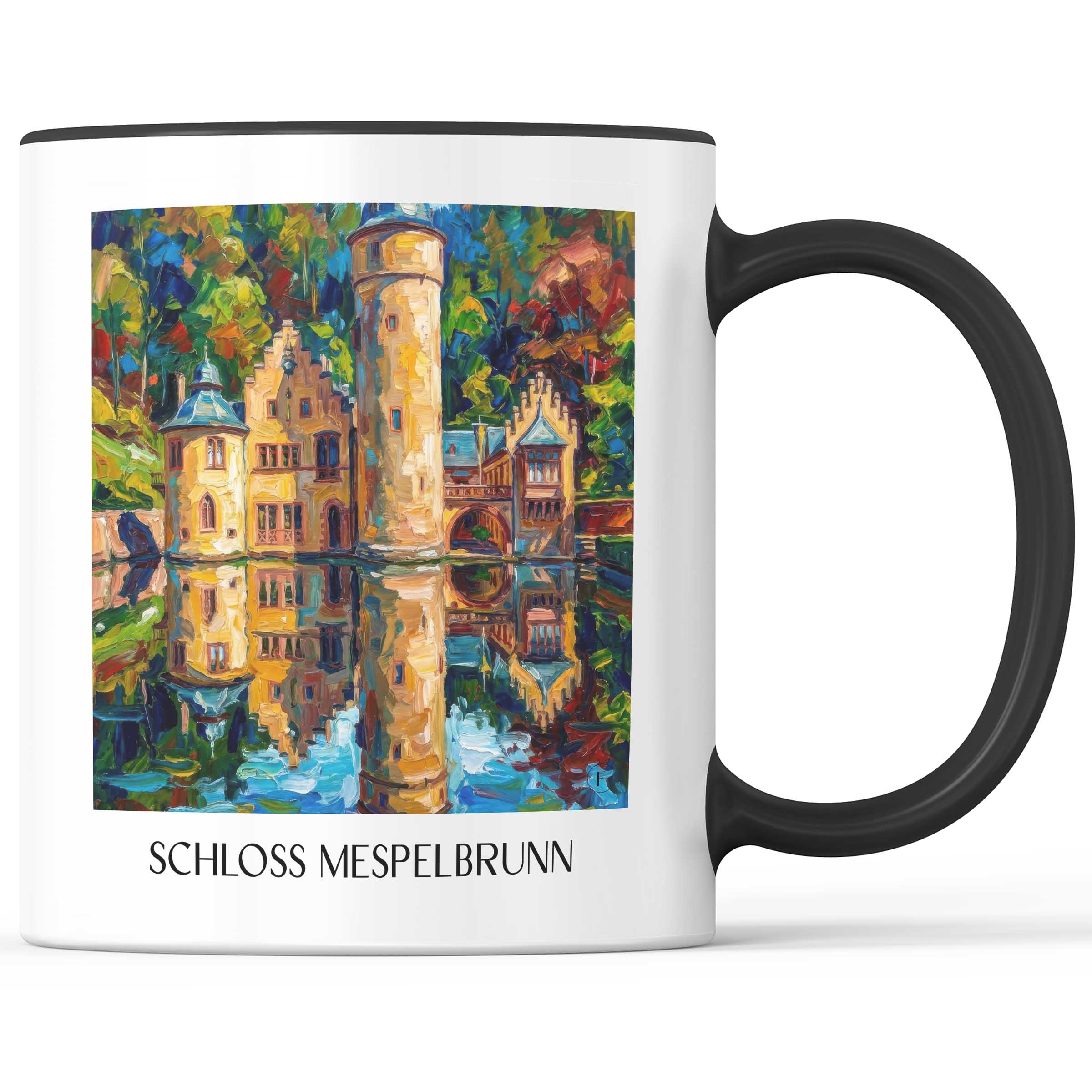 schloss-mespelbrunn-spessart-deutschland-kaffeebecher-oil-painting-oelgemaelde