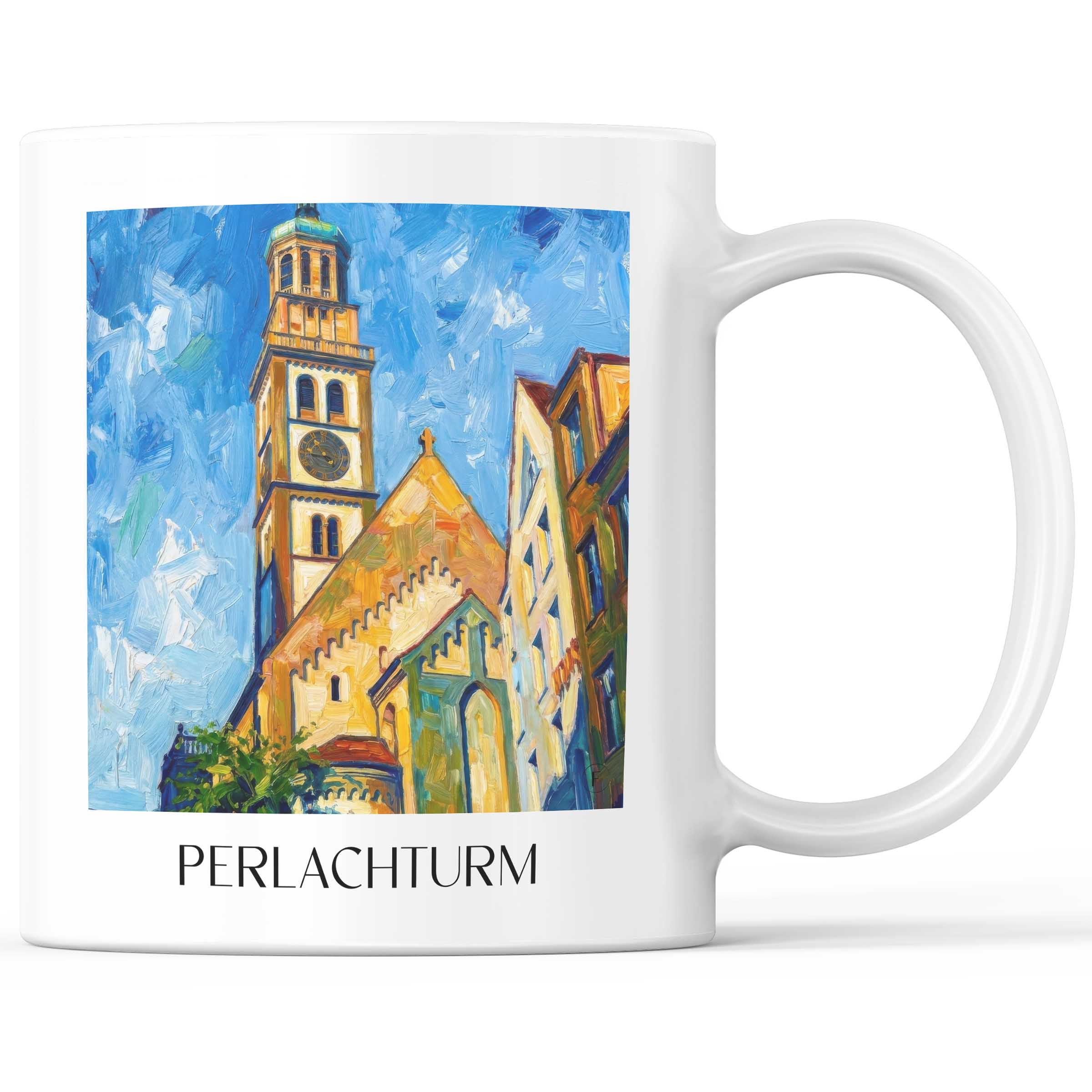perlachturm-augsburg-deutschland-kaffeebecher-oil-painting-oelgemaelde