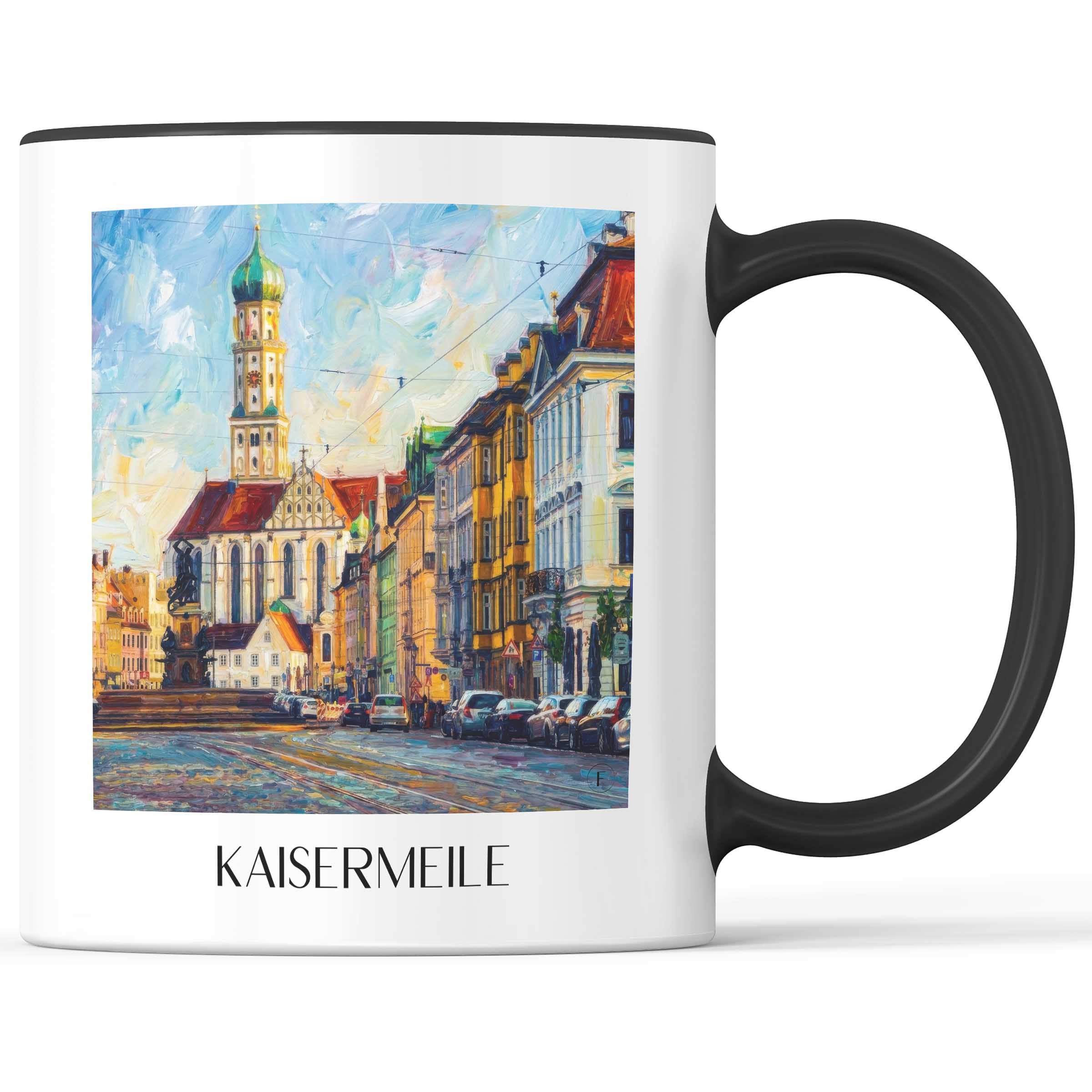 kaisermeile-augsburg-deutschland-kaffeebecher-oil-painting-oelgemaelde