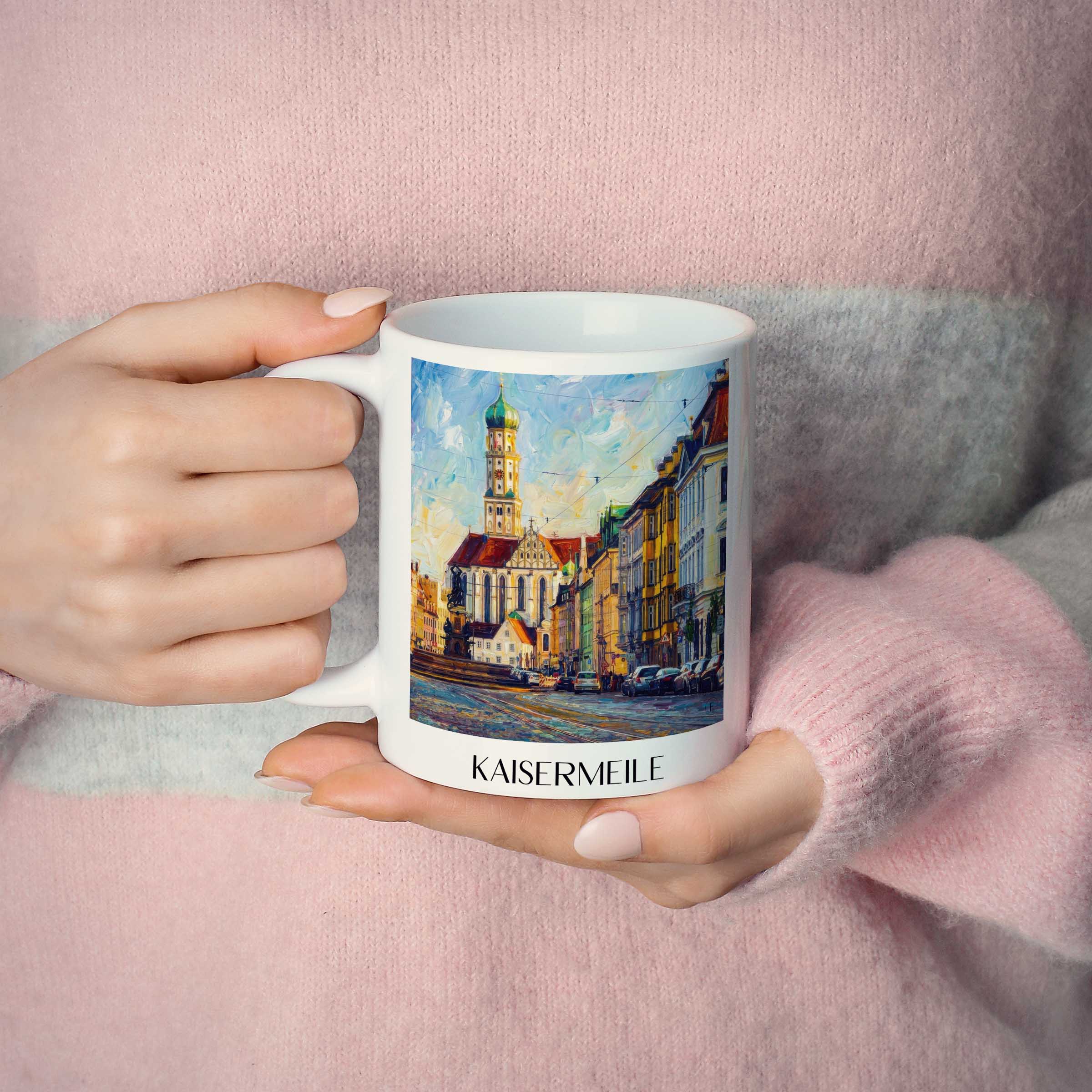 kaisermeile-augsburg-deutschland-kaffeebecher-oil-painting-oelgemaelde