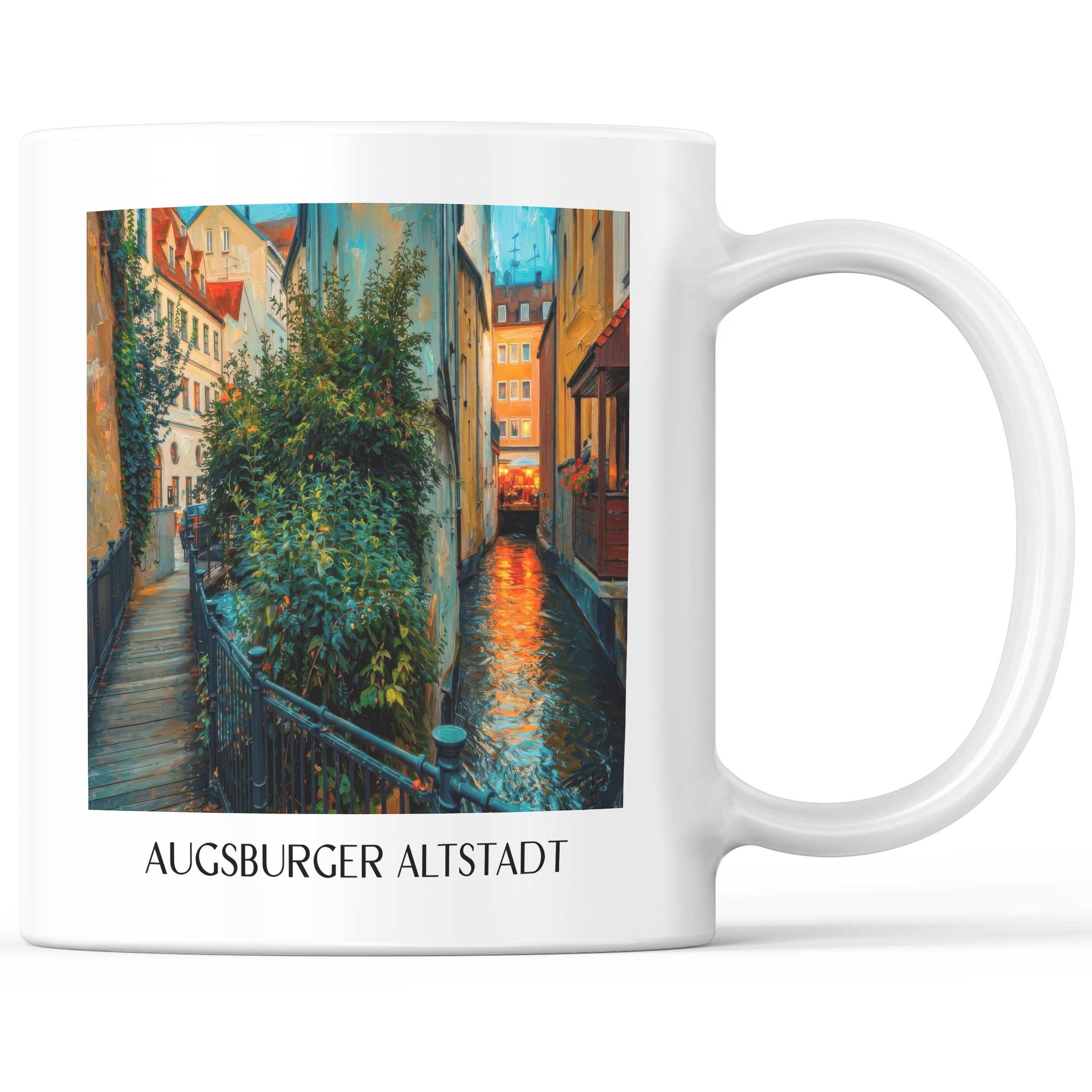 altstadt-augsburg-deutschland-kaffeebecher-oil-painting-oelgemaelde