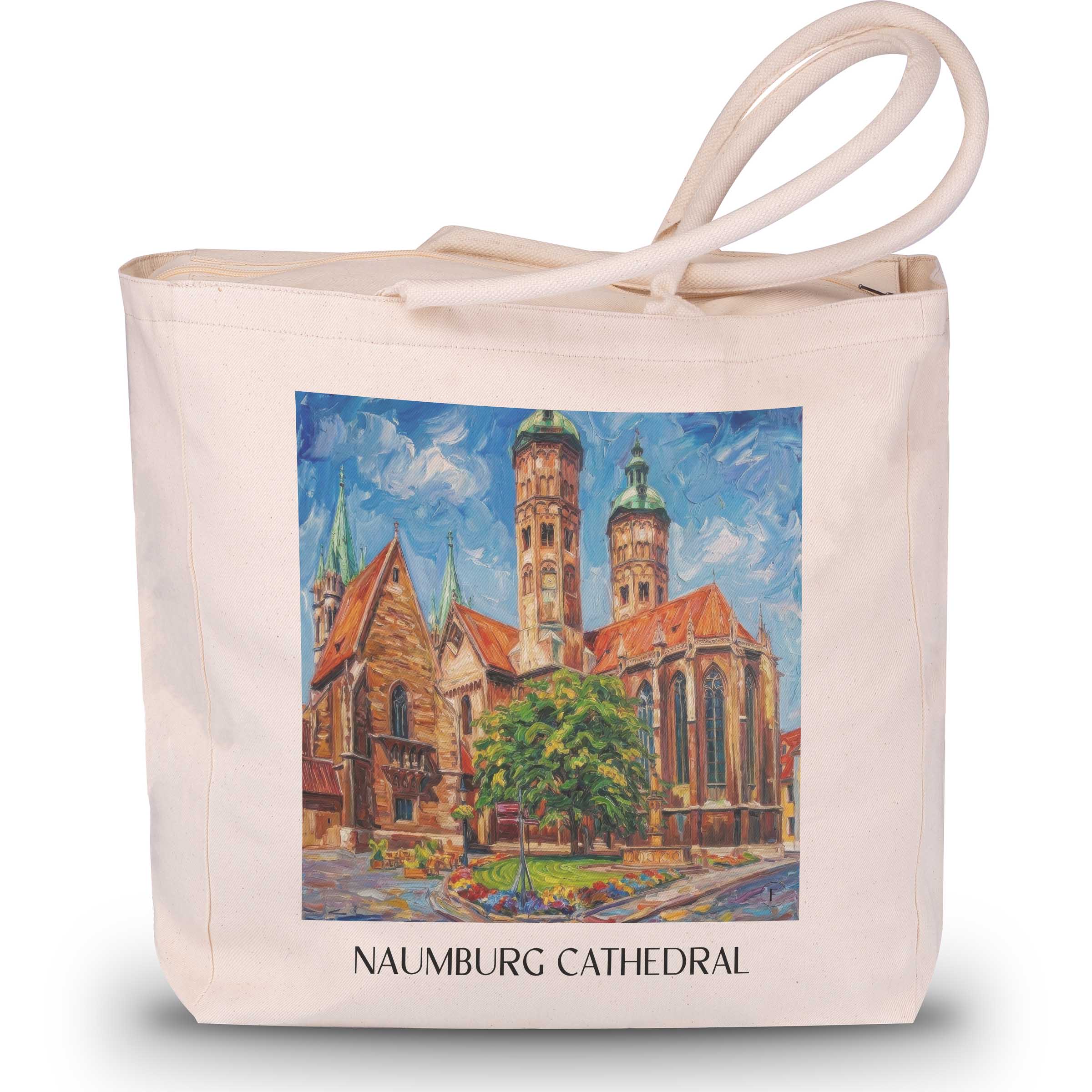 Naumburger Dom Shopping Tasche - Saale - Deutschland Tote Bag - Einkaufstasche im Ölgemälde Stil