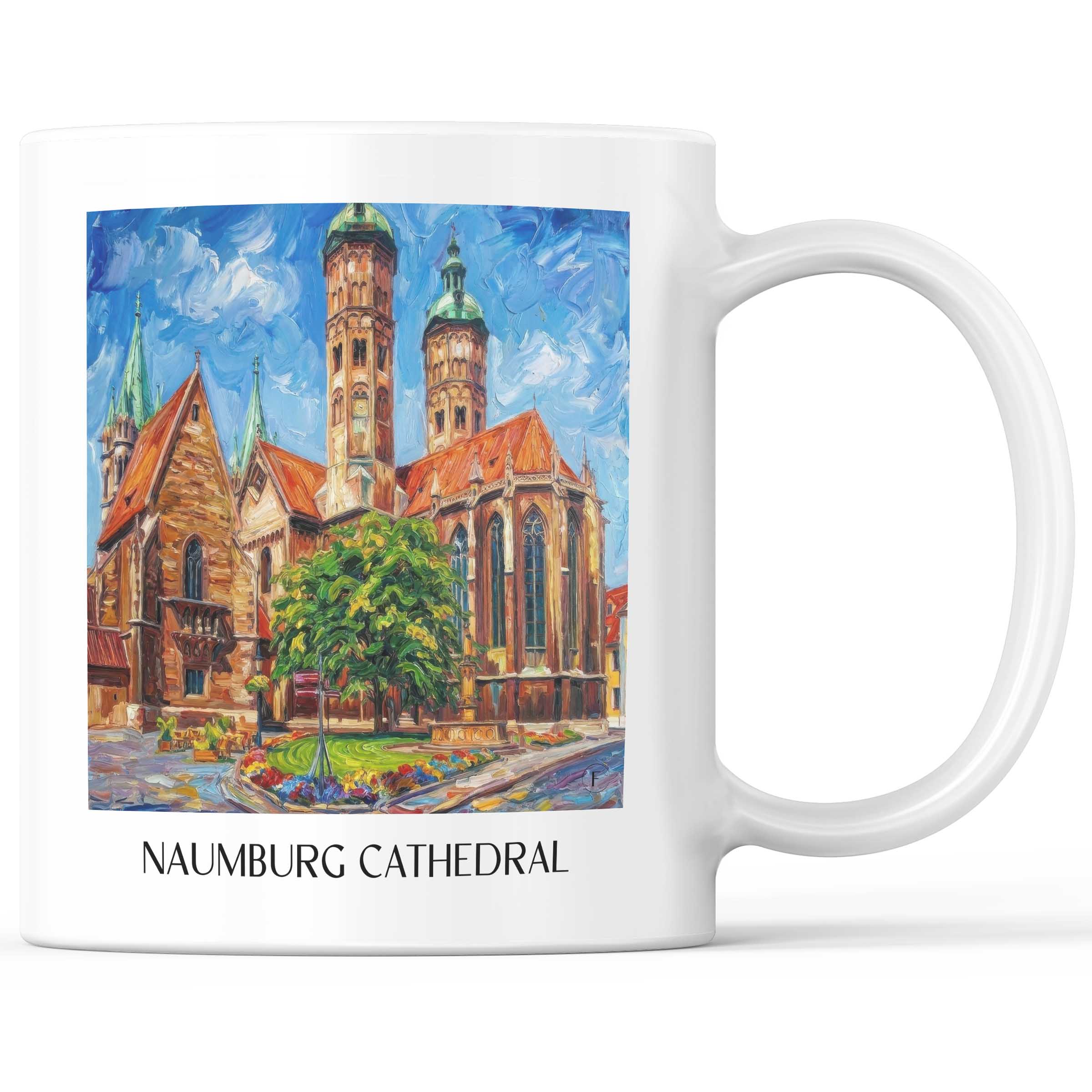 Naumburger Dom Kaffeebecher - Saale - Deutschland Becher - Kaffeetasse im Ölgemälde Stil