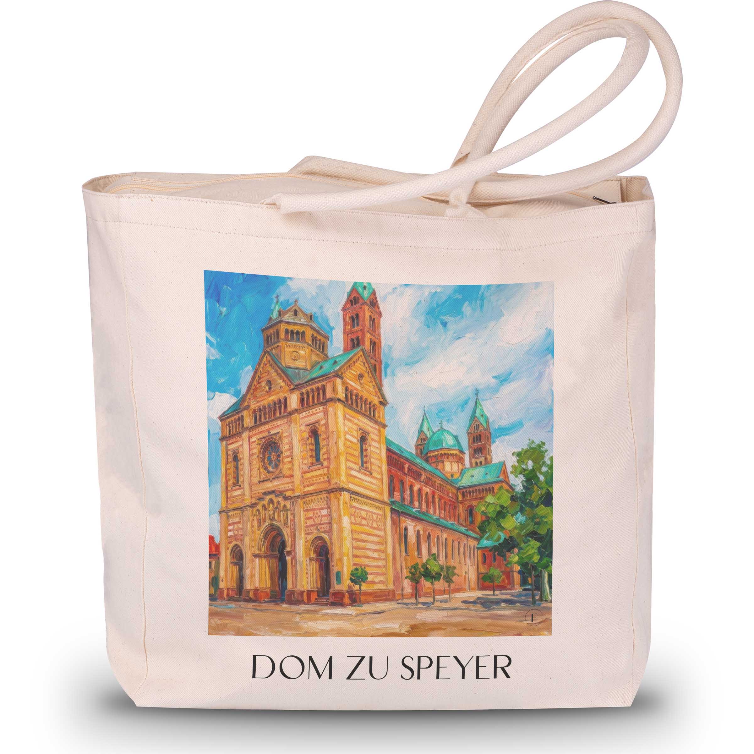 dom-zu-speyer-rheinland-pfalz-deutschland-einkaufstasche-oil-painting-oelgemaelde