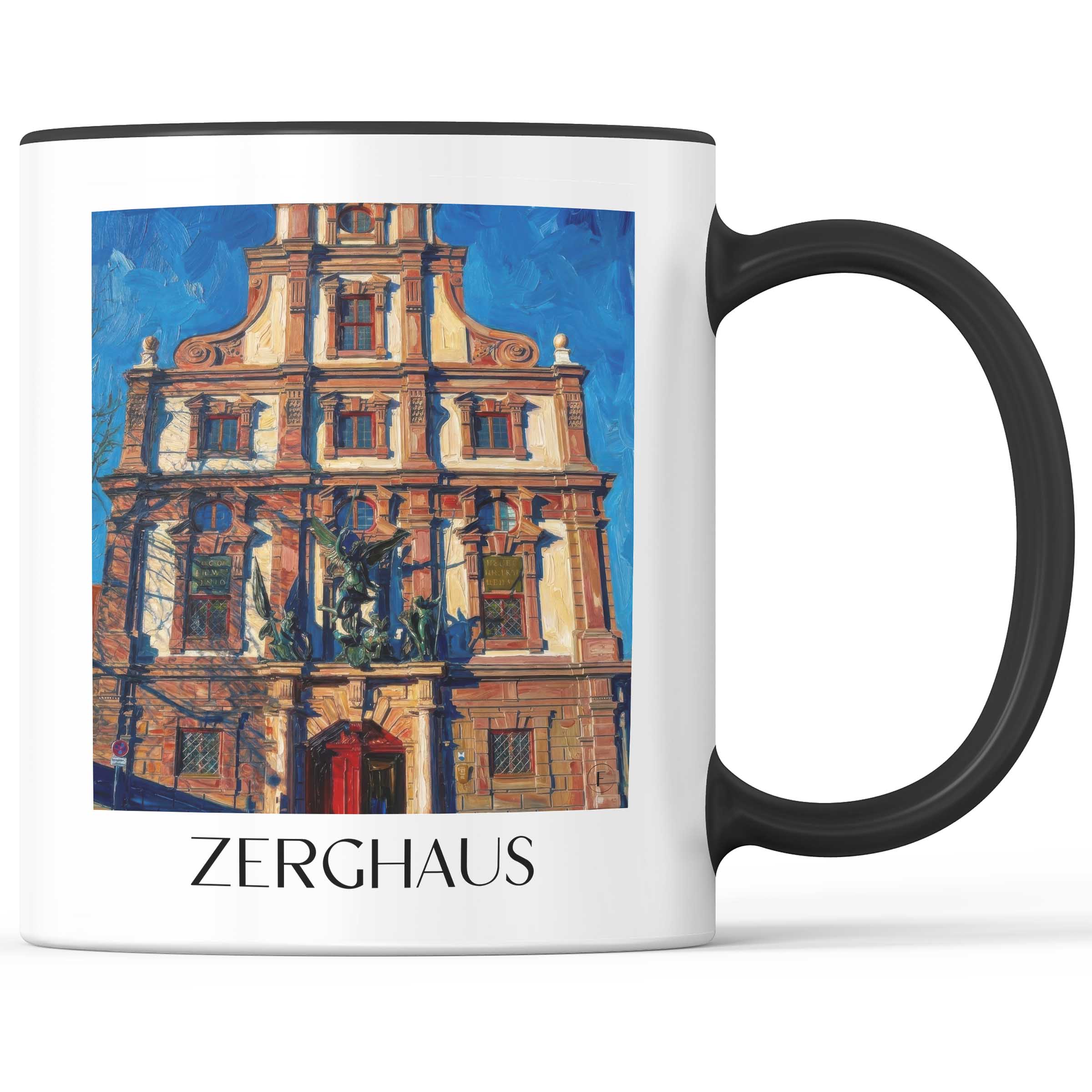 Zerghaus Kaffeebecher - Augsburg - Deutschland Becher - Kaffeetasse im Ölgemälde Stil