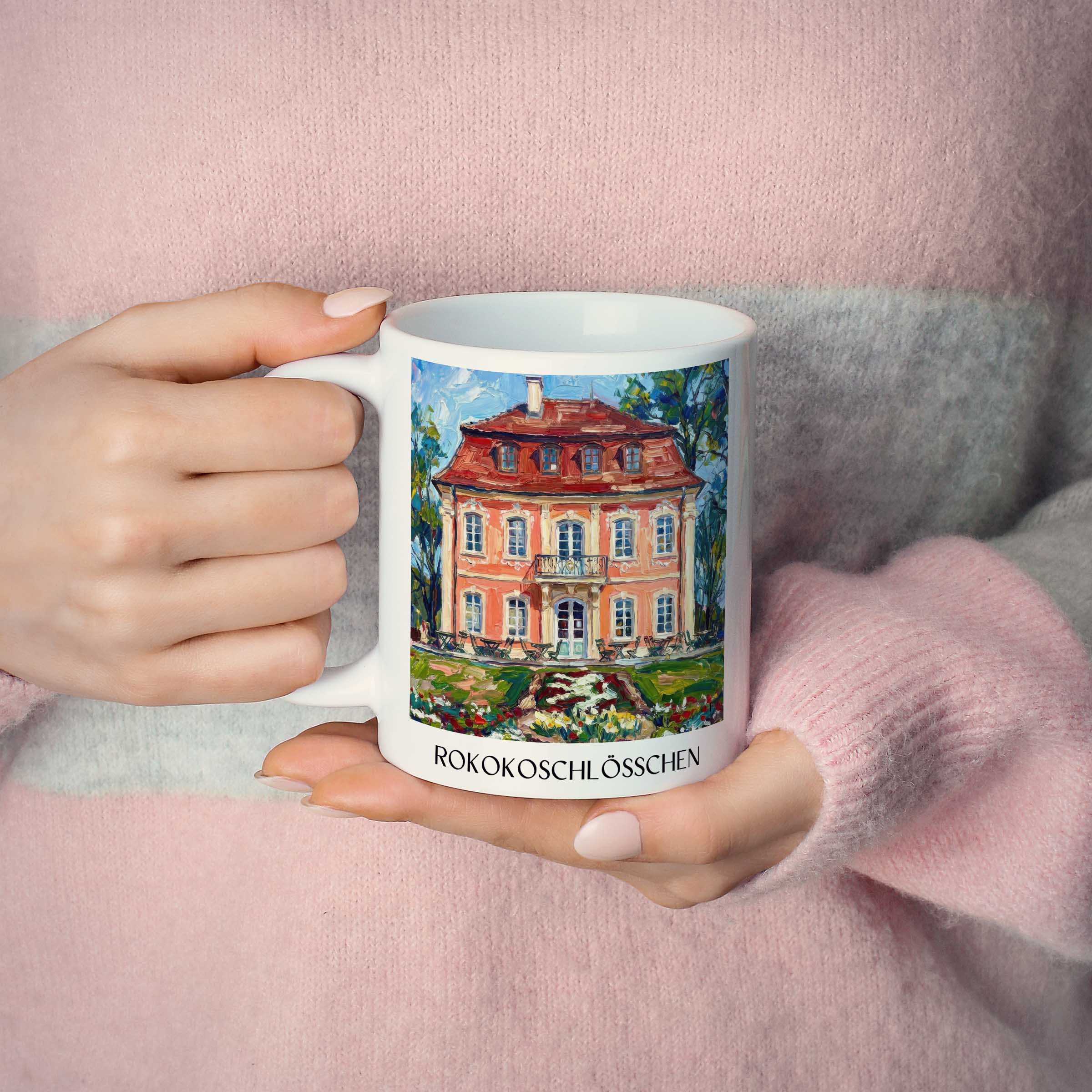 rokokoschlösschen-schwäbisch-gmünd-deutschland-kaffeebecher-oil-painting-oelgemaelde
