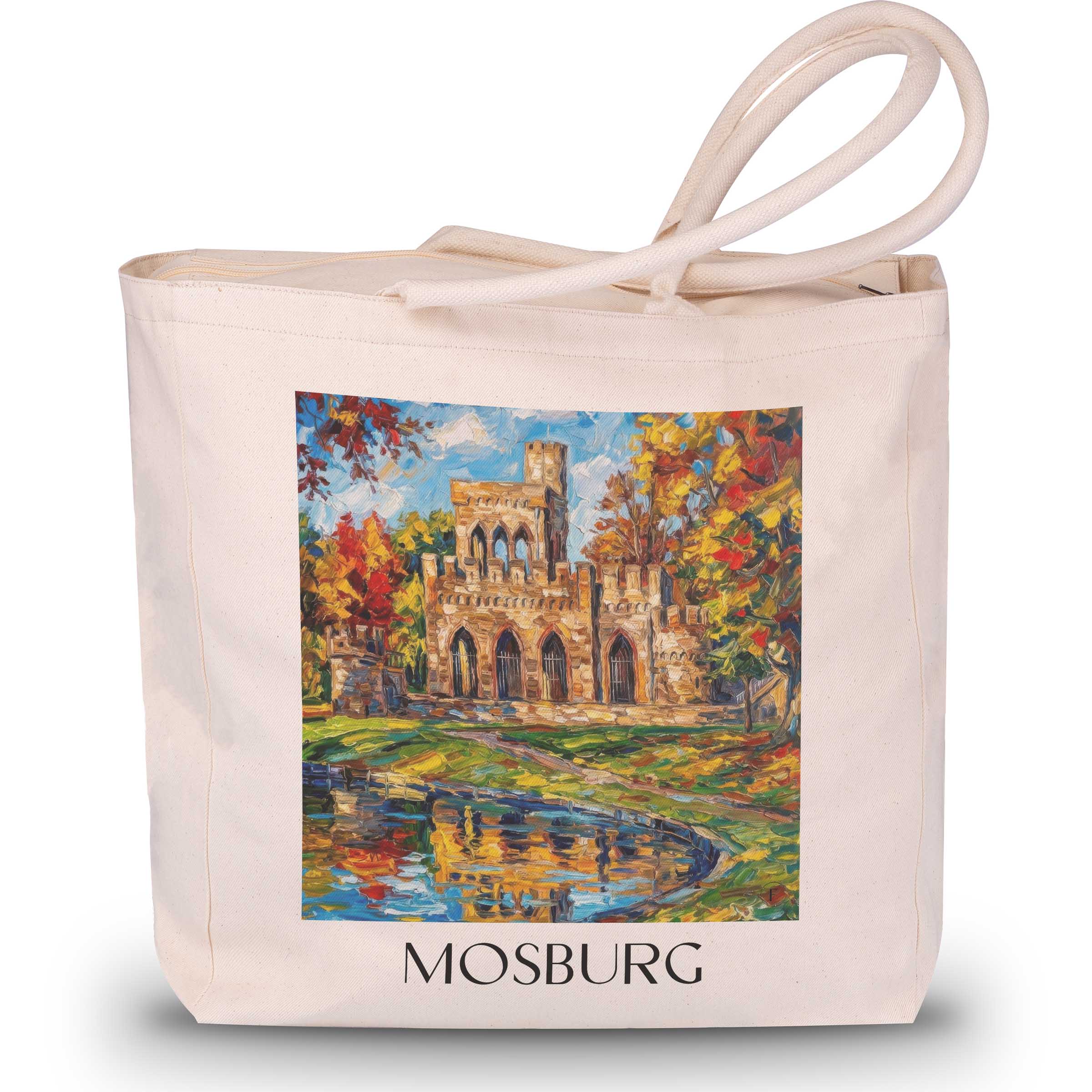 Mosburg Shopping Tasche - Wiesbaden - Deutschland Tote Bag - Einkaufstasche im Ölgemälde Stil