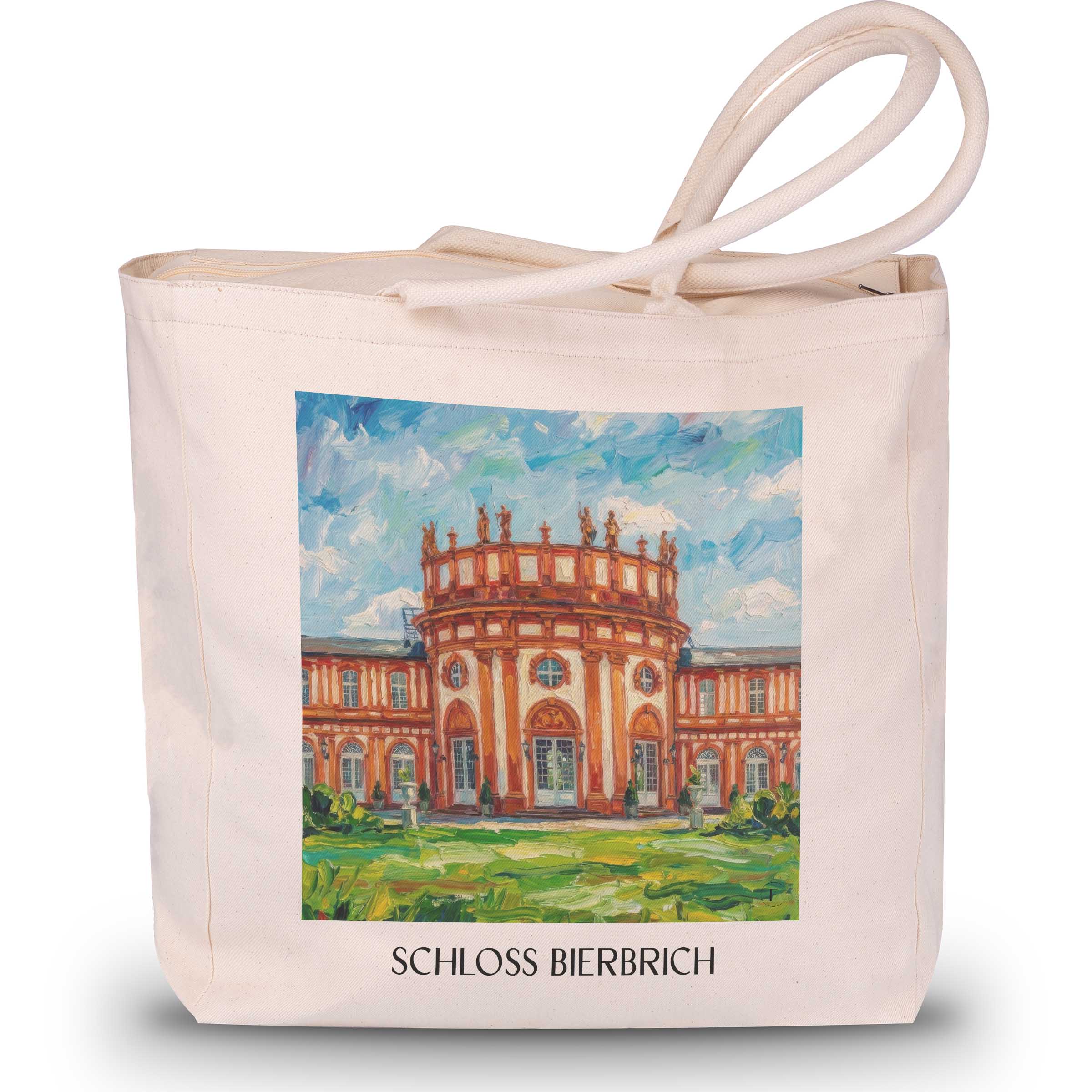 schloss-bierbrich-wiesbaden-deutschland-einkaufstasche-oil-painting-oelgemaelde