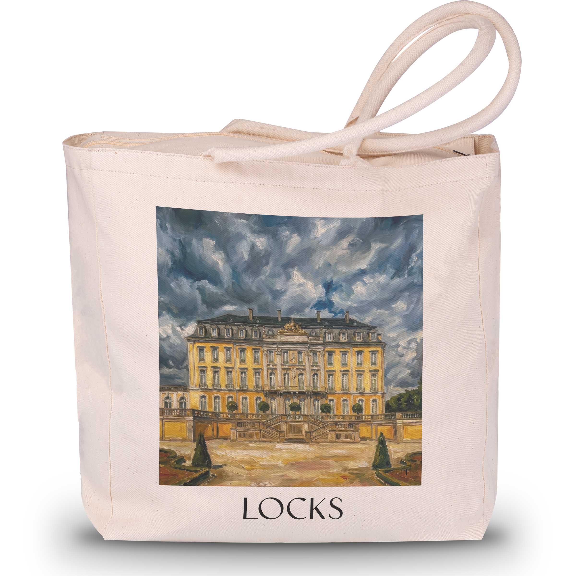 Schlösser Shopping Tasche - Brühl - Deutschland Tote Bag - Einkaufstasche im Ölgemälde Stil