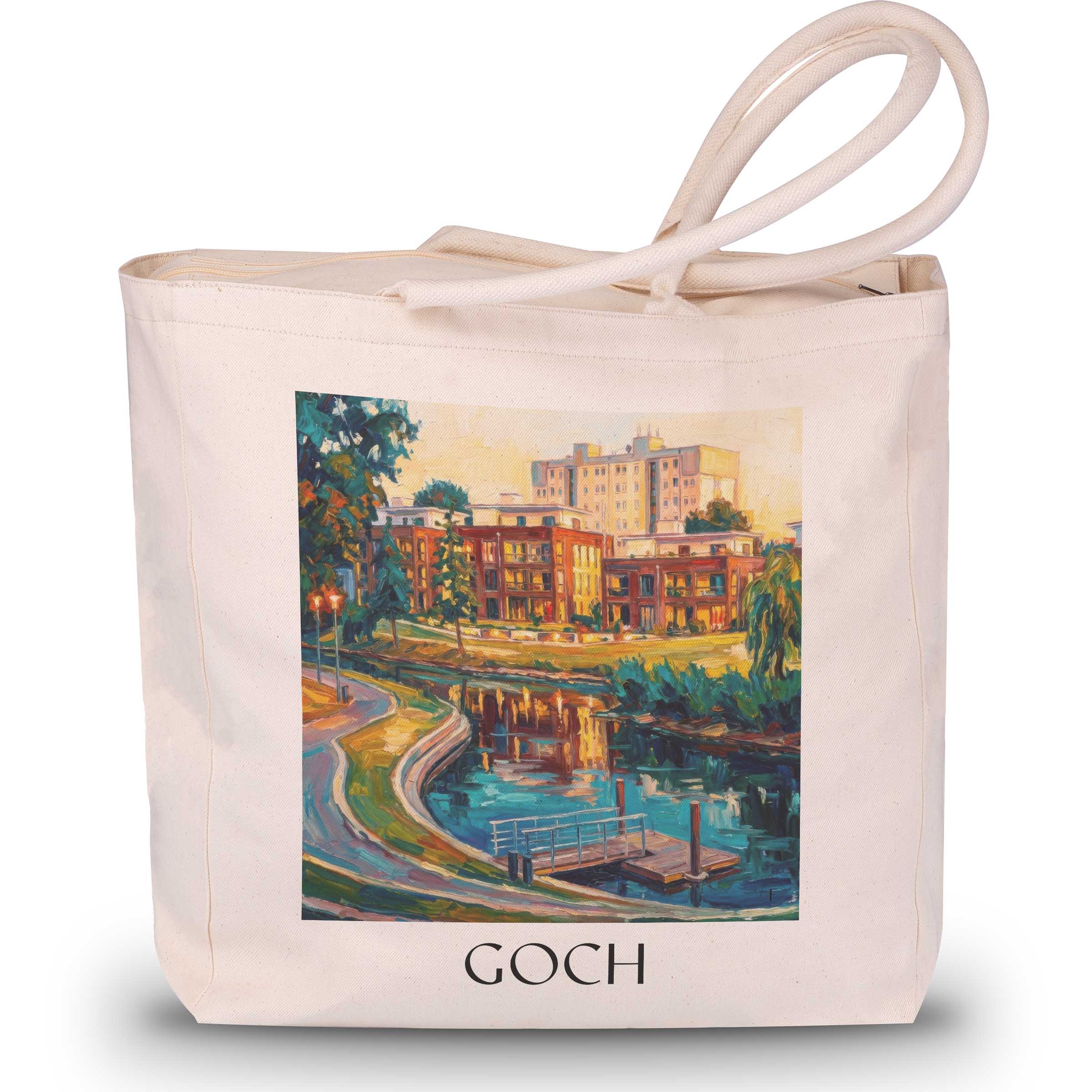 Goch Shopping Tasche - Niederrhein - Deutschland Tote Bag - Einkaufstasche im Ölgemälde Stil