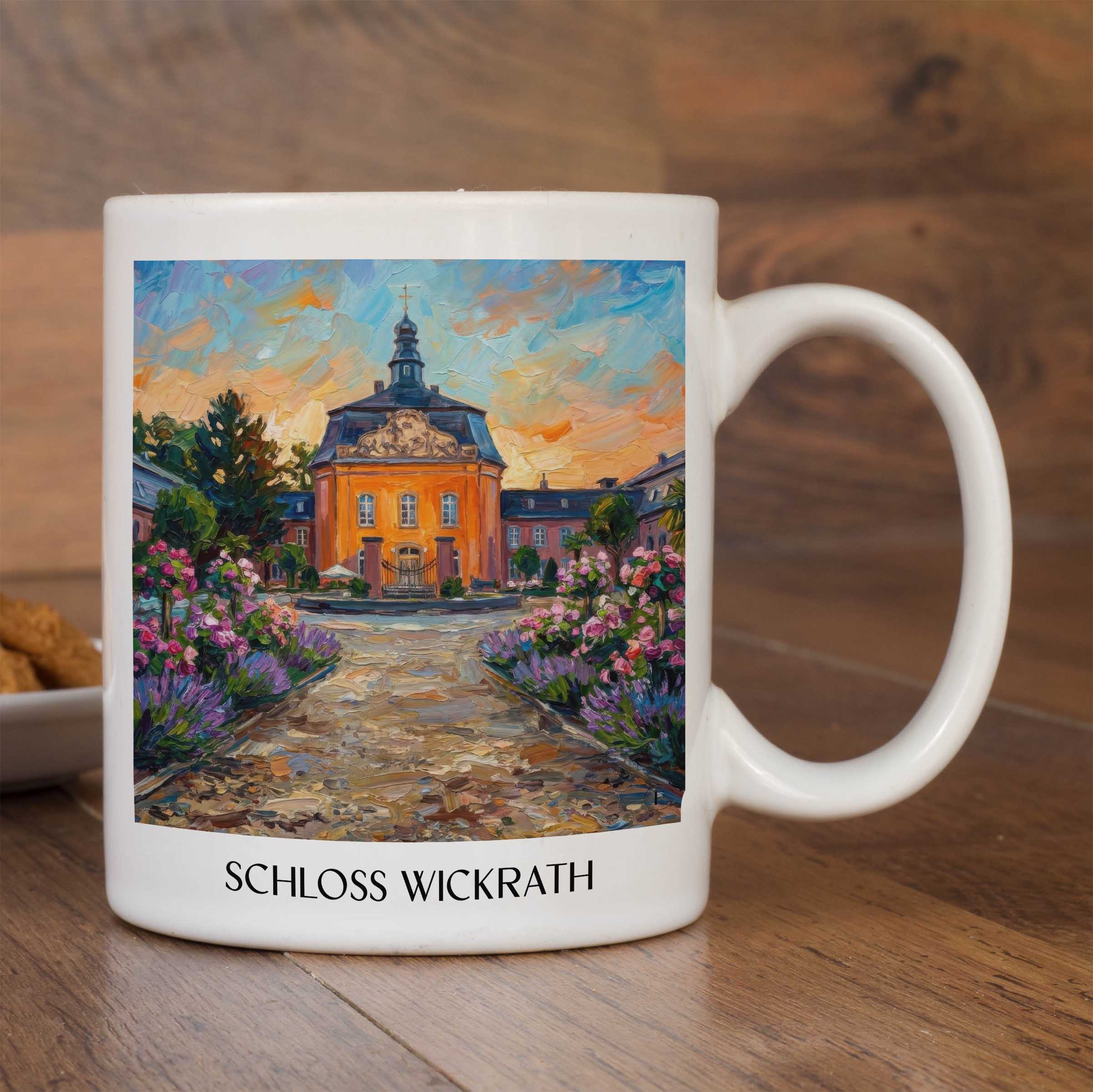 schloss-wickrath-möchengladbach-deutschland-kaffeebecher-oil-painting-oelgemaelde