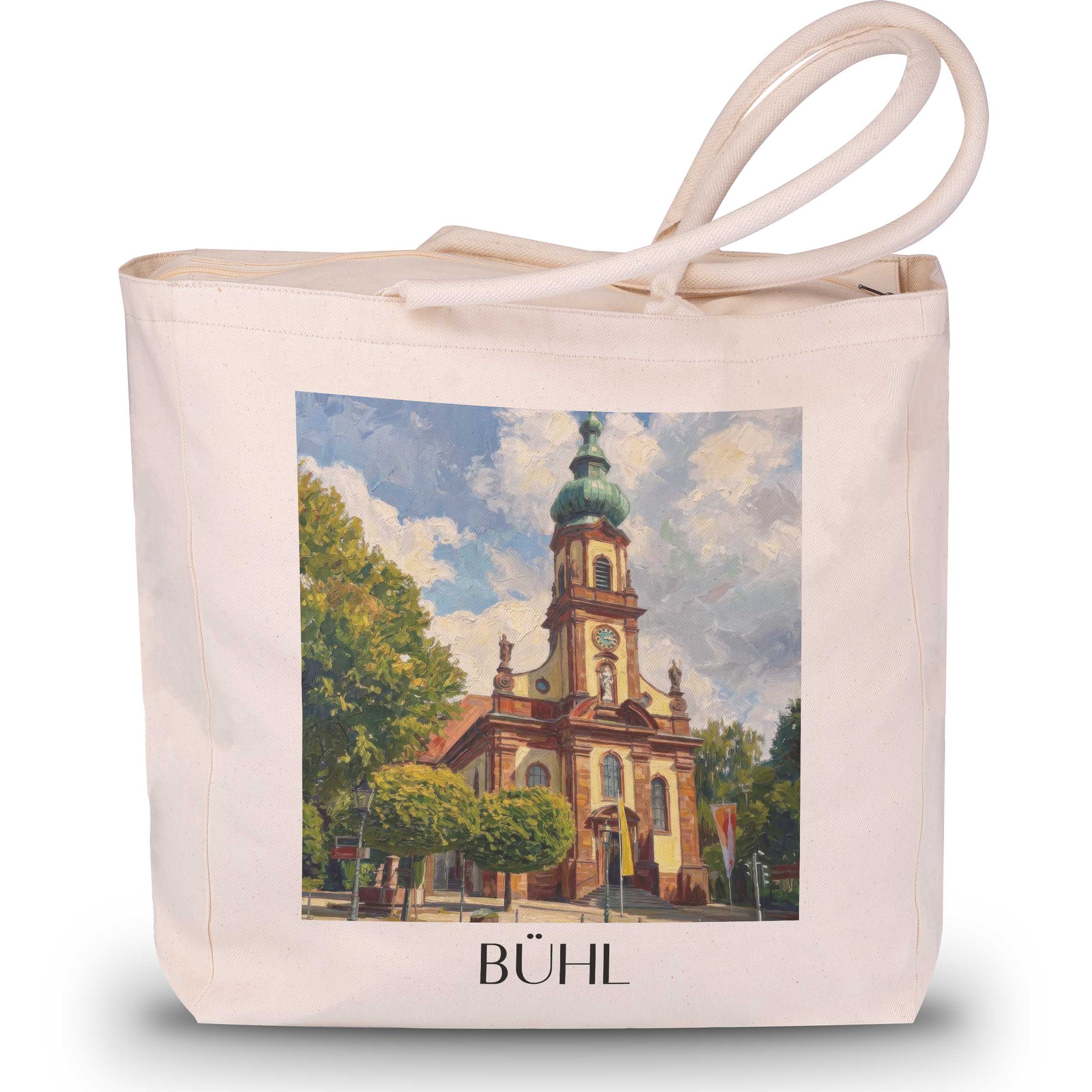 Bühl Shopping Tasche - Schwarzwald - Deutschland Tote Bag - Einkaufstasche im Ölgemälde Stil