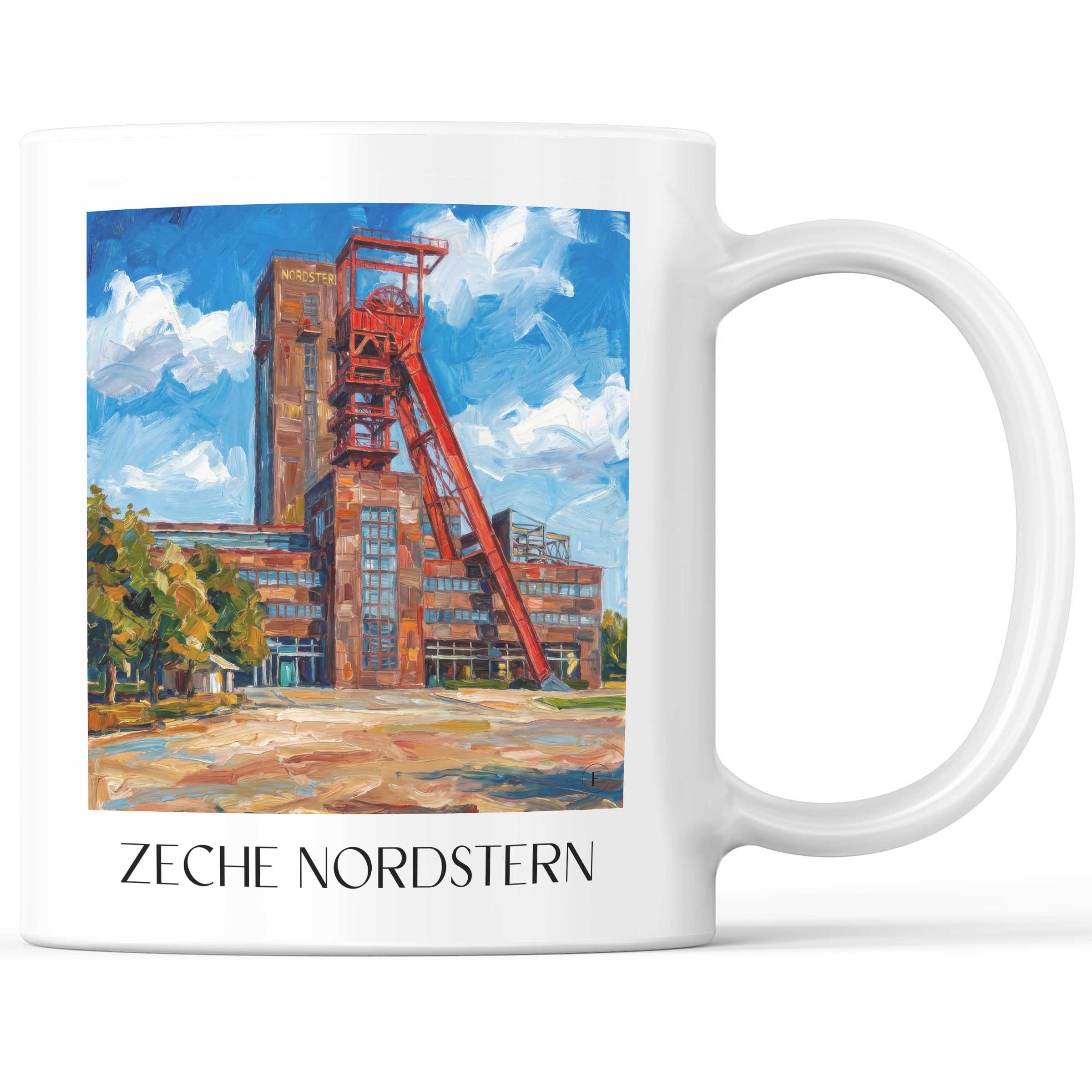 zeche-nordstern-gelsenkirchen-deutschland-kaffeebecher-oil-painting-oelgemaelde